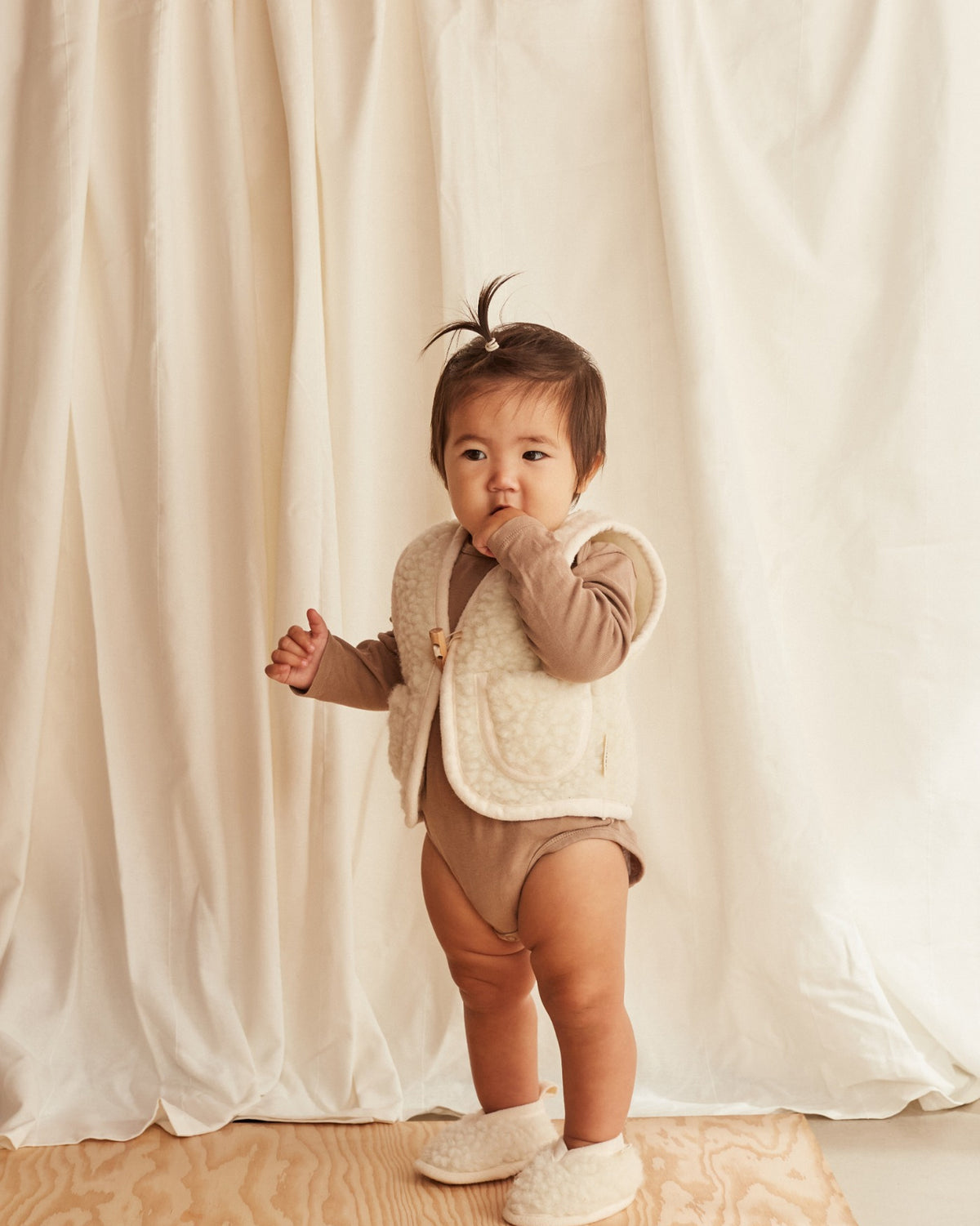 Milk Binibamba Sheepskin Snuggle Vest