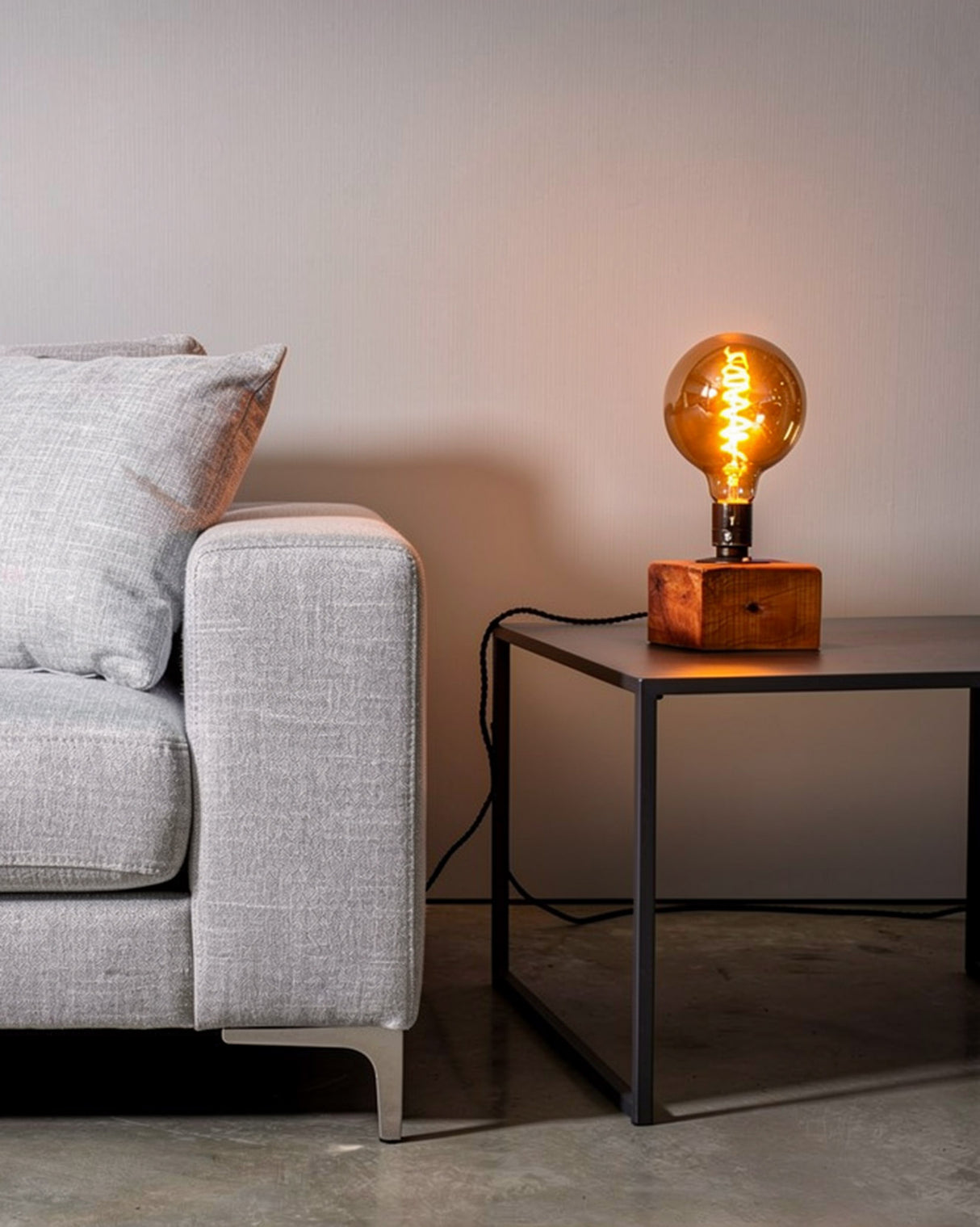 Ancient Irish Yew Wood Dromod Table Lamp