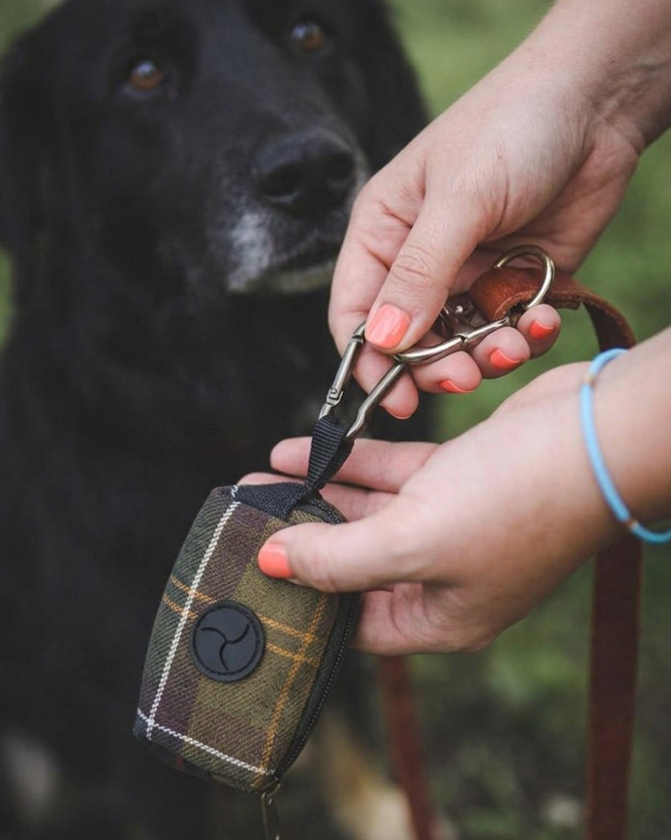 Classic Tartan Clip-On Dog Waste Bag Dispenser