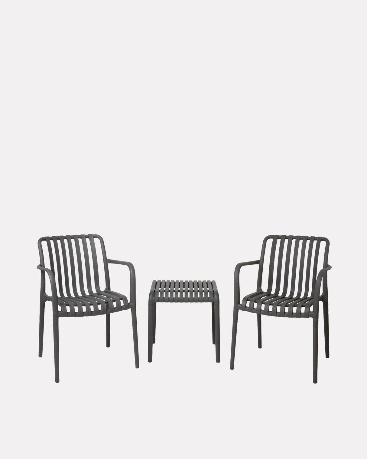 Carbon Edgeworth Armchairs & Side Table Set
