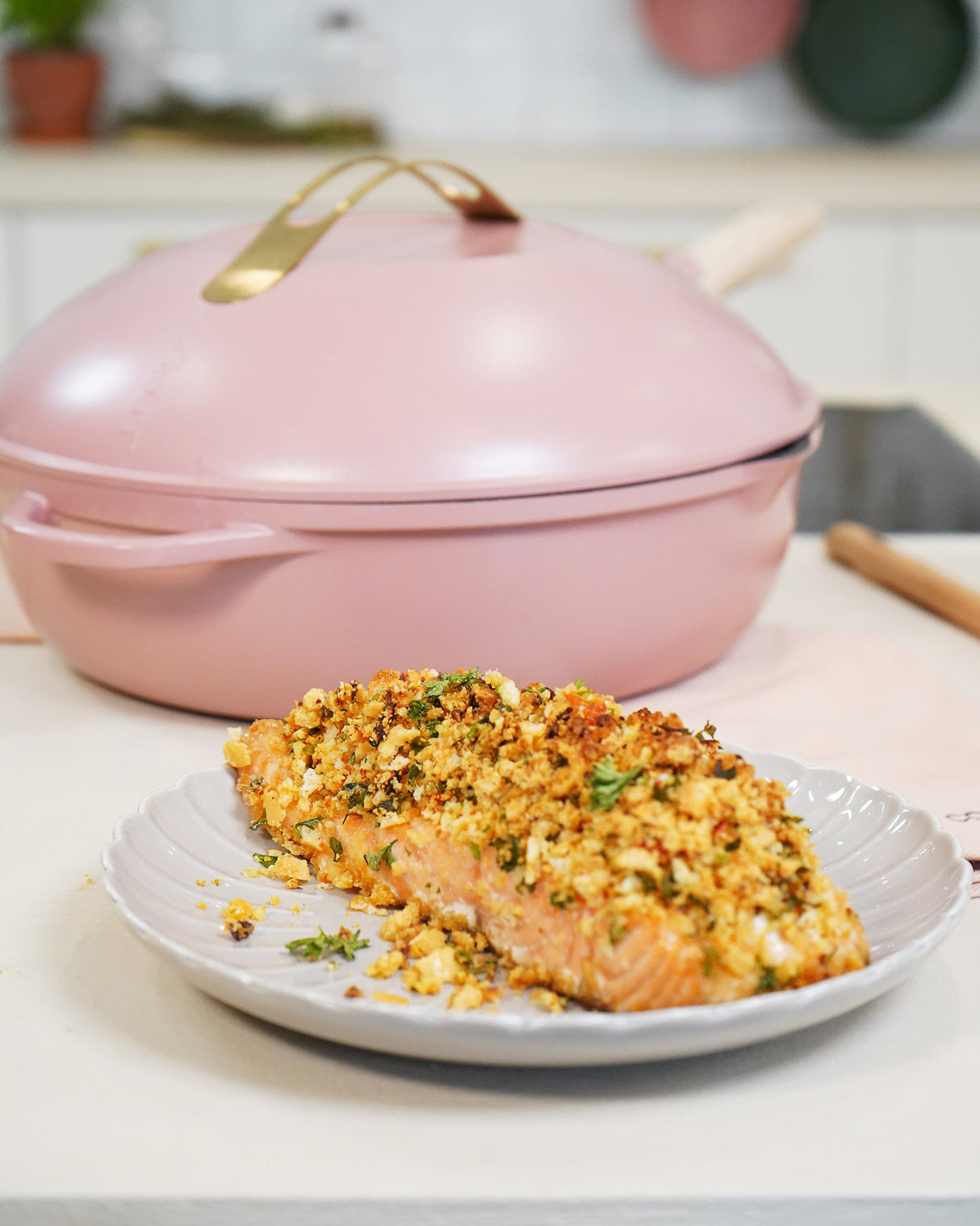 Peony 28cm Lidded Non-Stick 8-in-1 Pan with Accessories