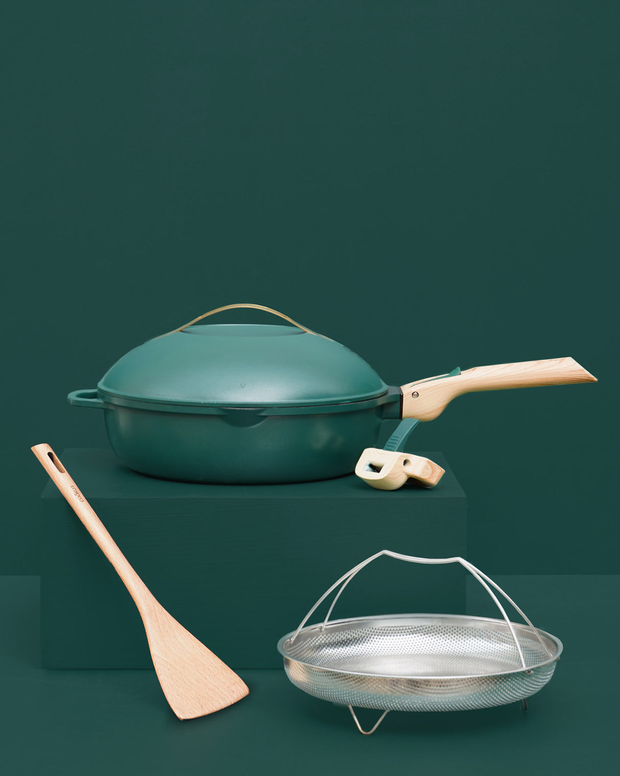 Canopy 28cm Lidded Non-Stick 8-in-1 Pan with Accessories