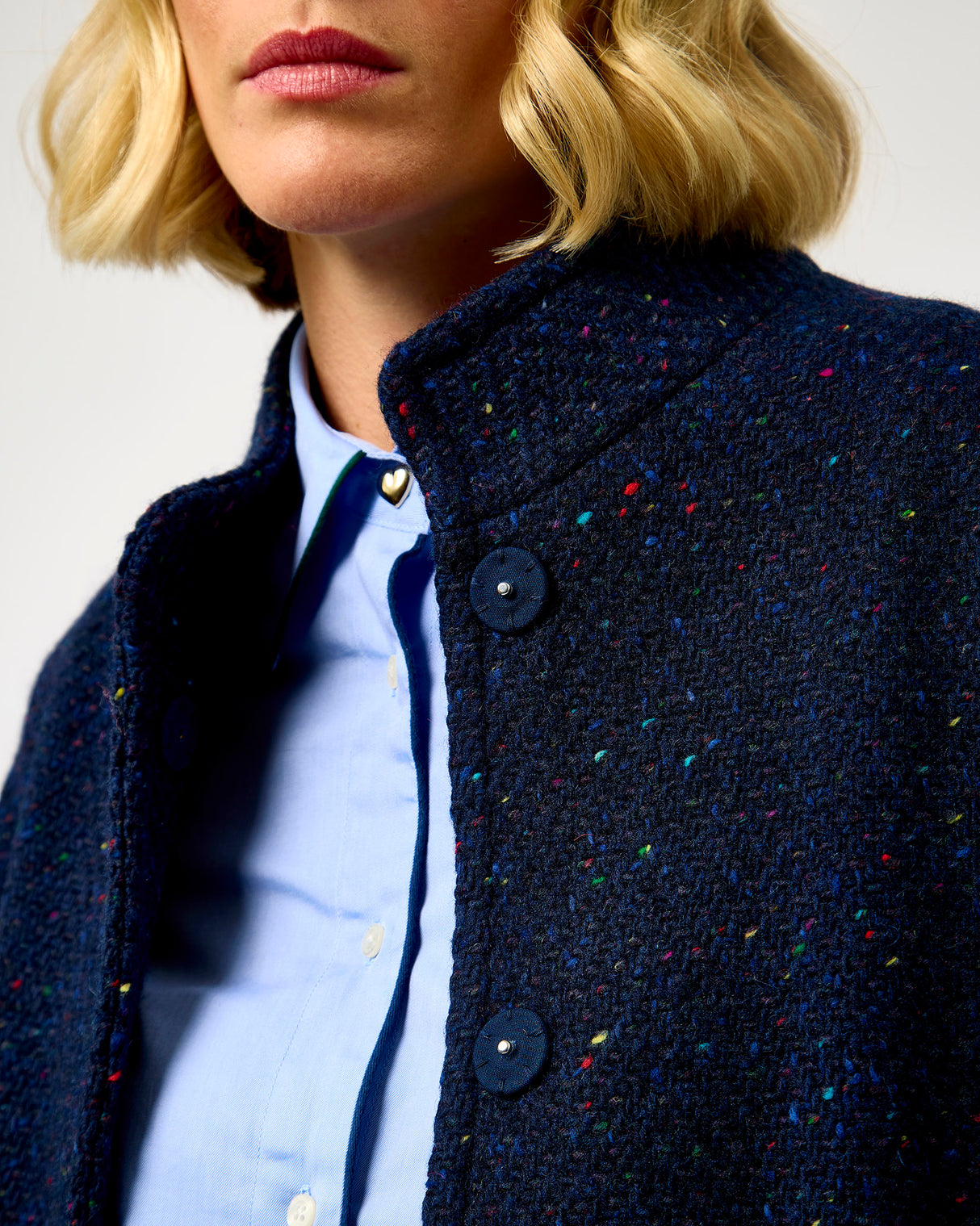 The Flock Dúghorm Donegal Wool Cape