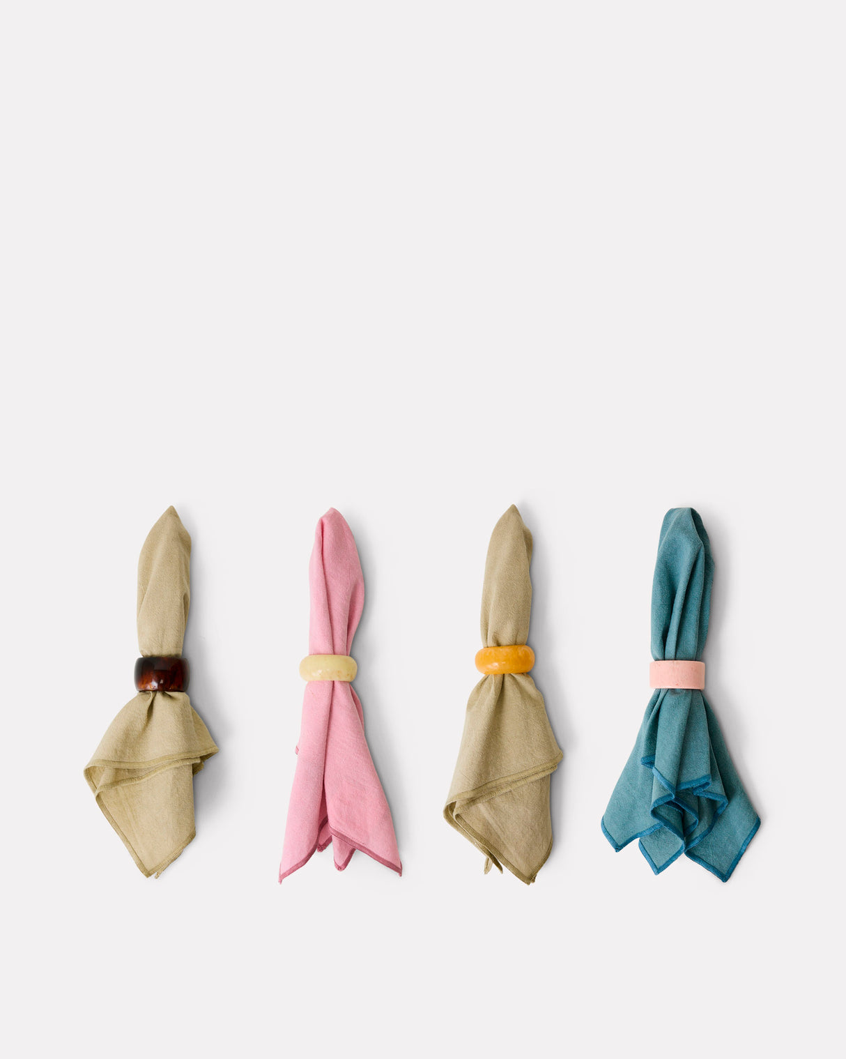 Sunrise Polyresin Napkin Rings - Set of 4
