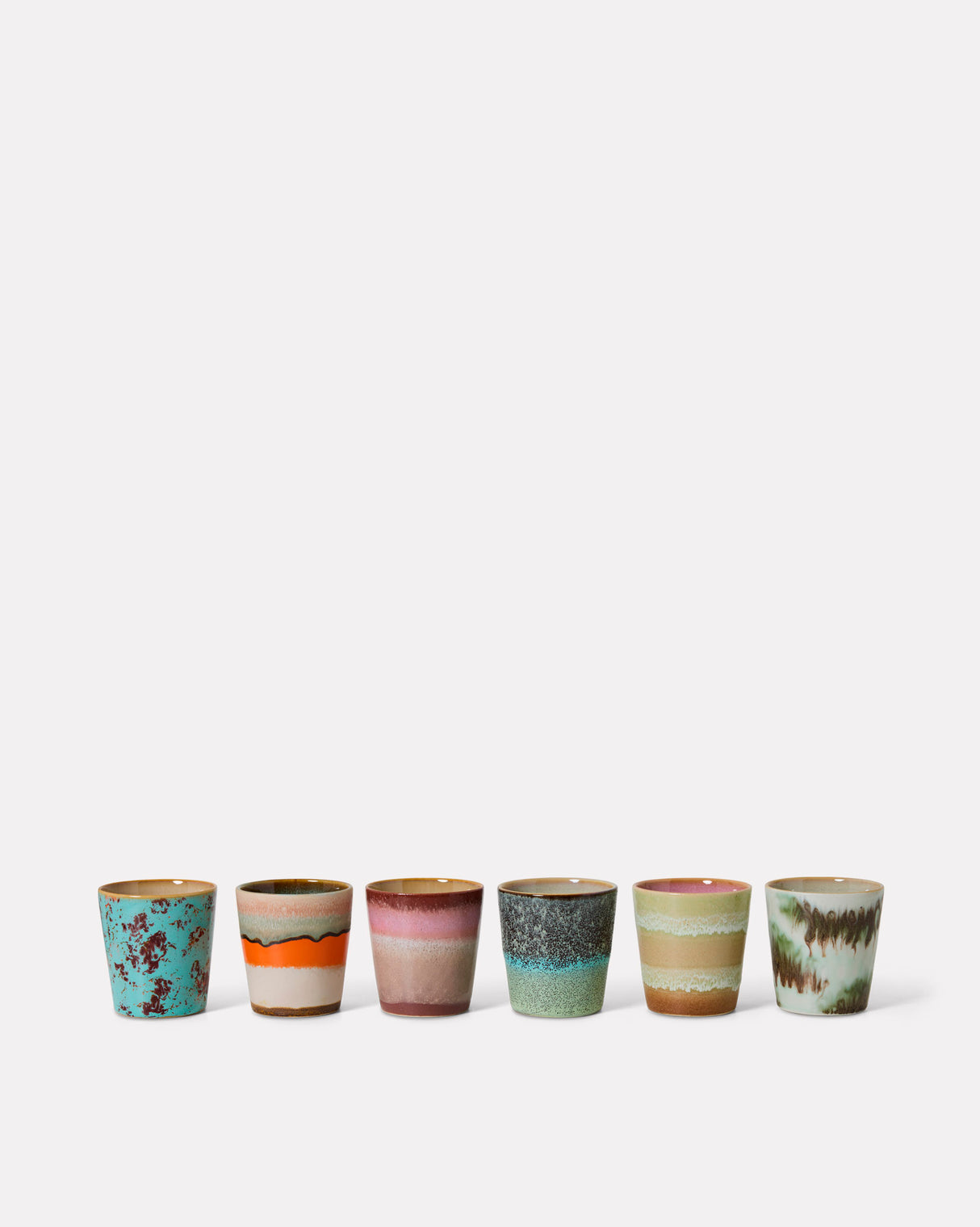 Surreal 70s Ceramics Coffee Mugs - Set of 6