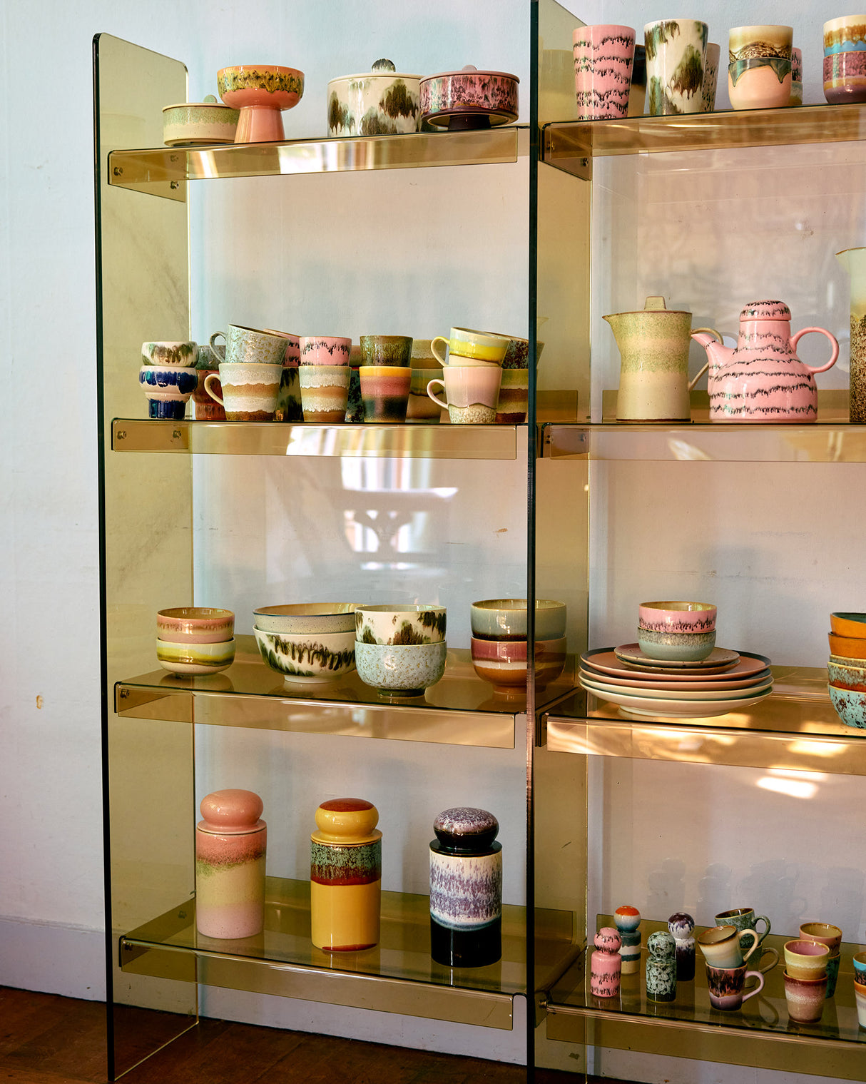 Glaze 70s Ceramics Lidded Storage Jar