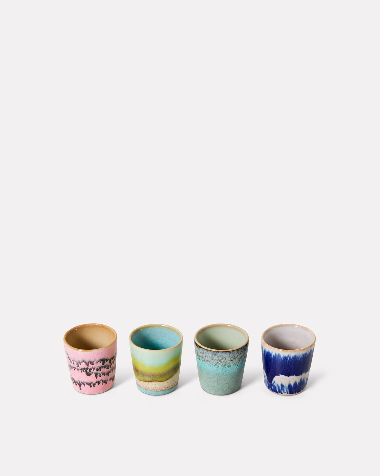 Vibrance 70s Ceramics Stackable Egg Cups - Set of 4