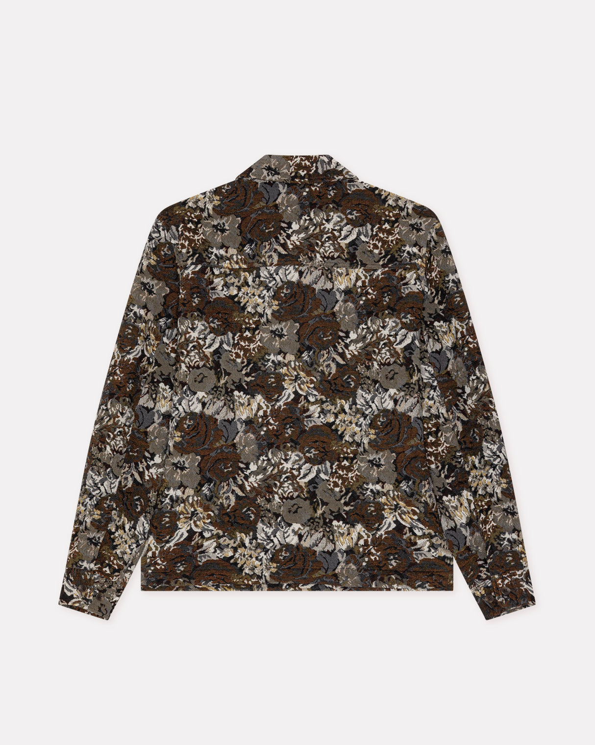 Dark Sand Rose Jacquard Overshirt