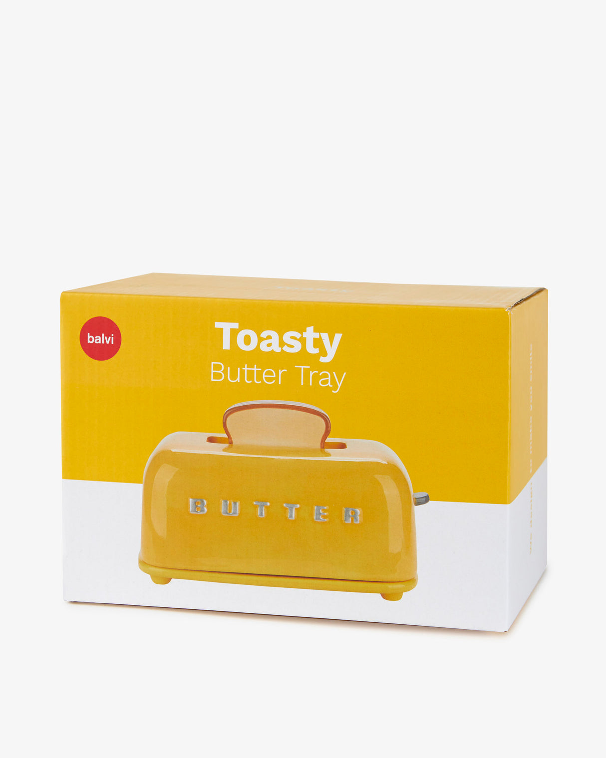 Toasty Yellow Ceramic Lidded Butter Tray