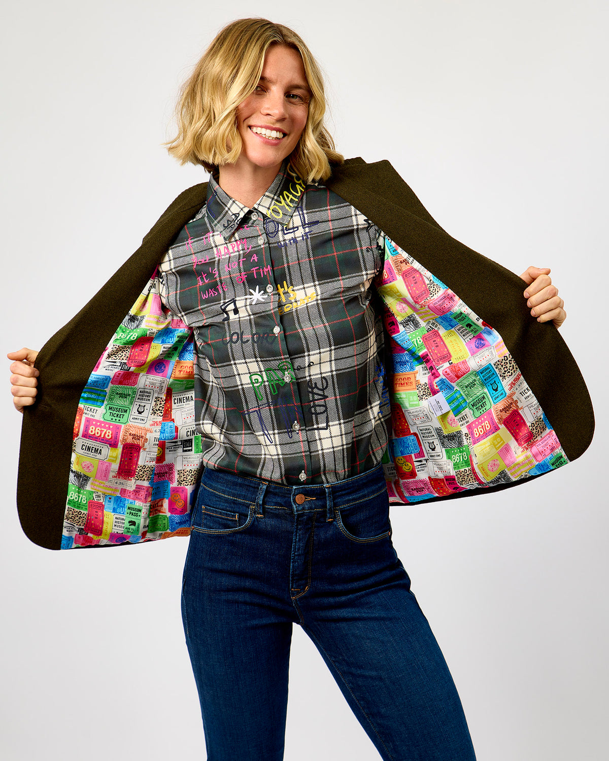 Verde Helen Graffiti Blazer