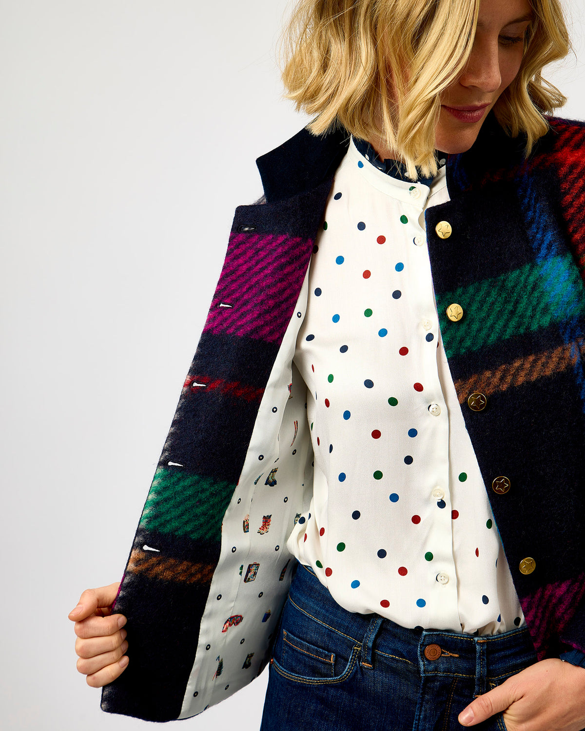 Multicolour Check Cuadro Blazer