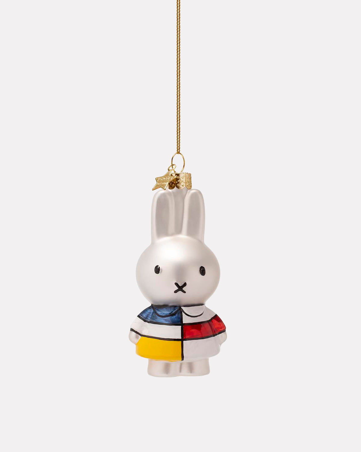 Miffy in Mondrian Dress Glass Tree Ornament
