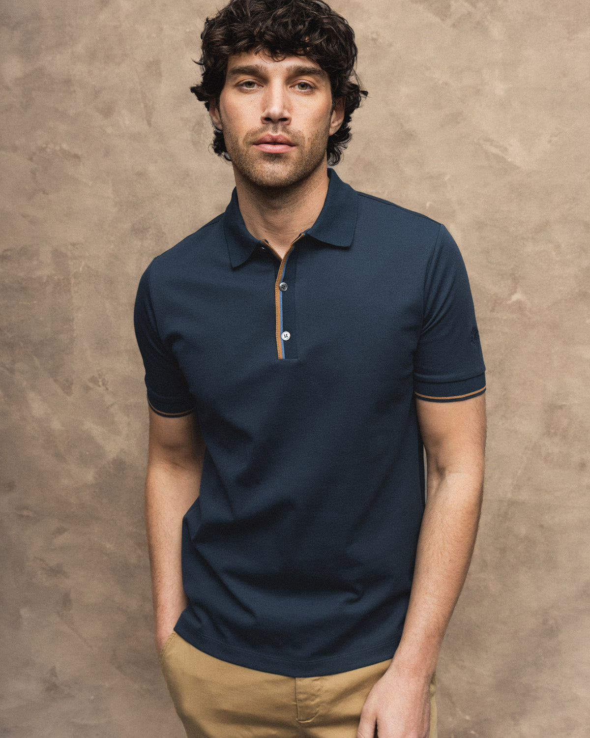 Navy Harvey Polo T-Shirt