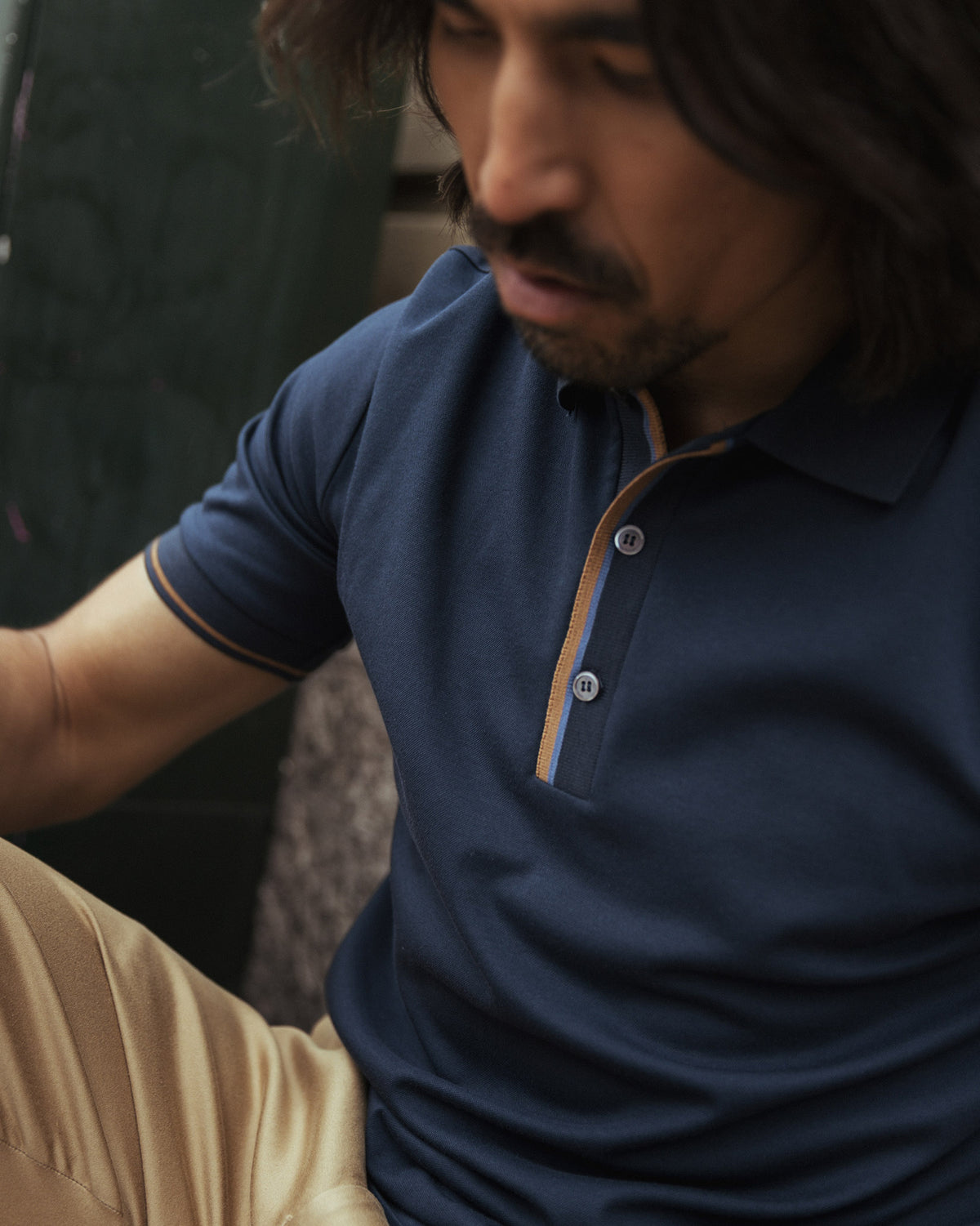 Navy Harvey Polo T-Shirt
