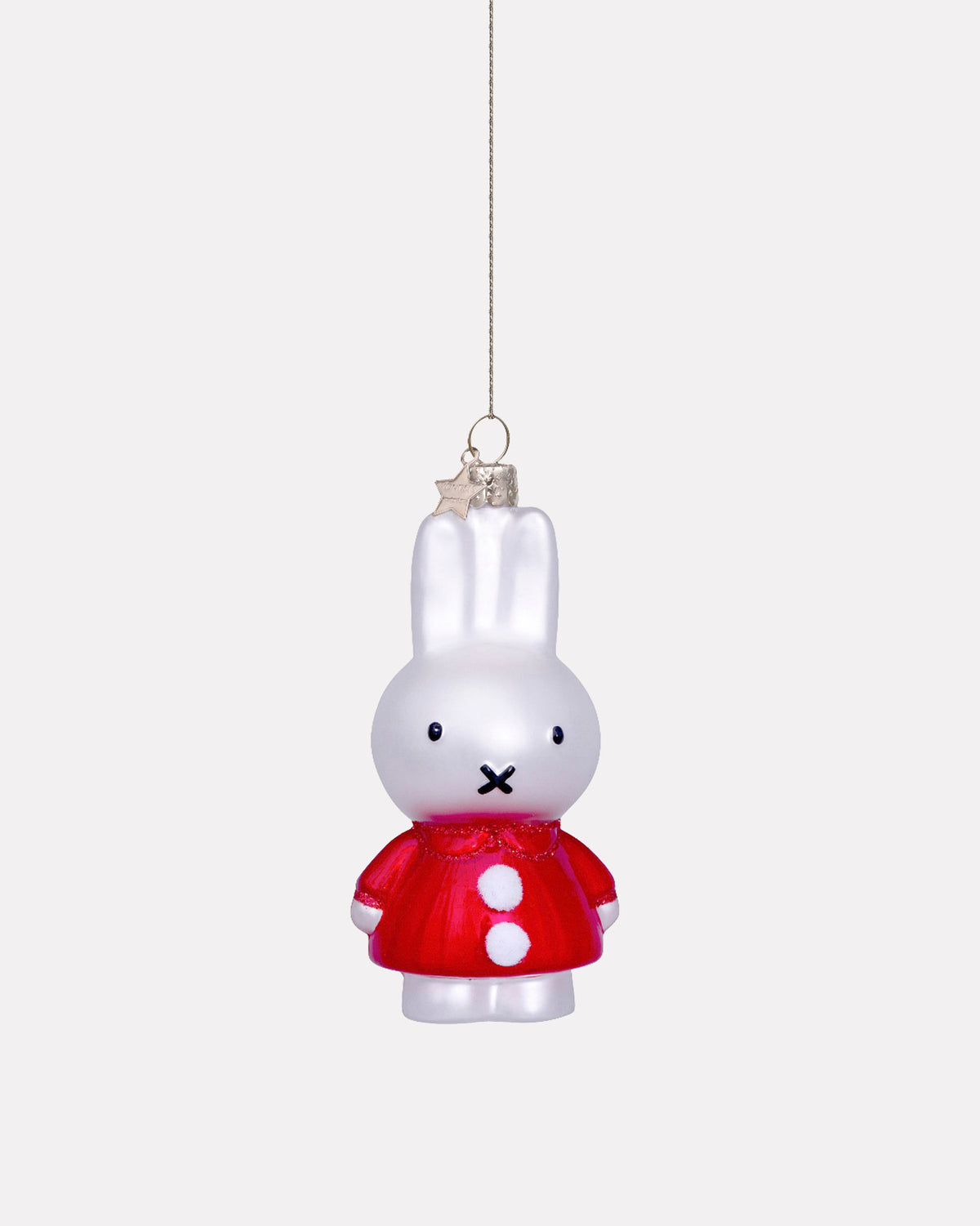 Miffy in Santa Dress Glass Tree Ornament