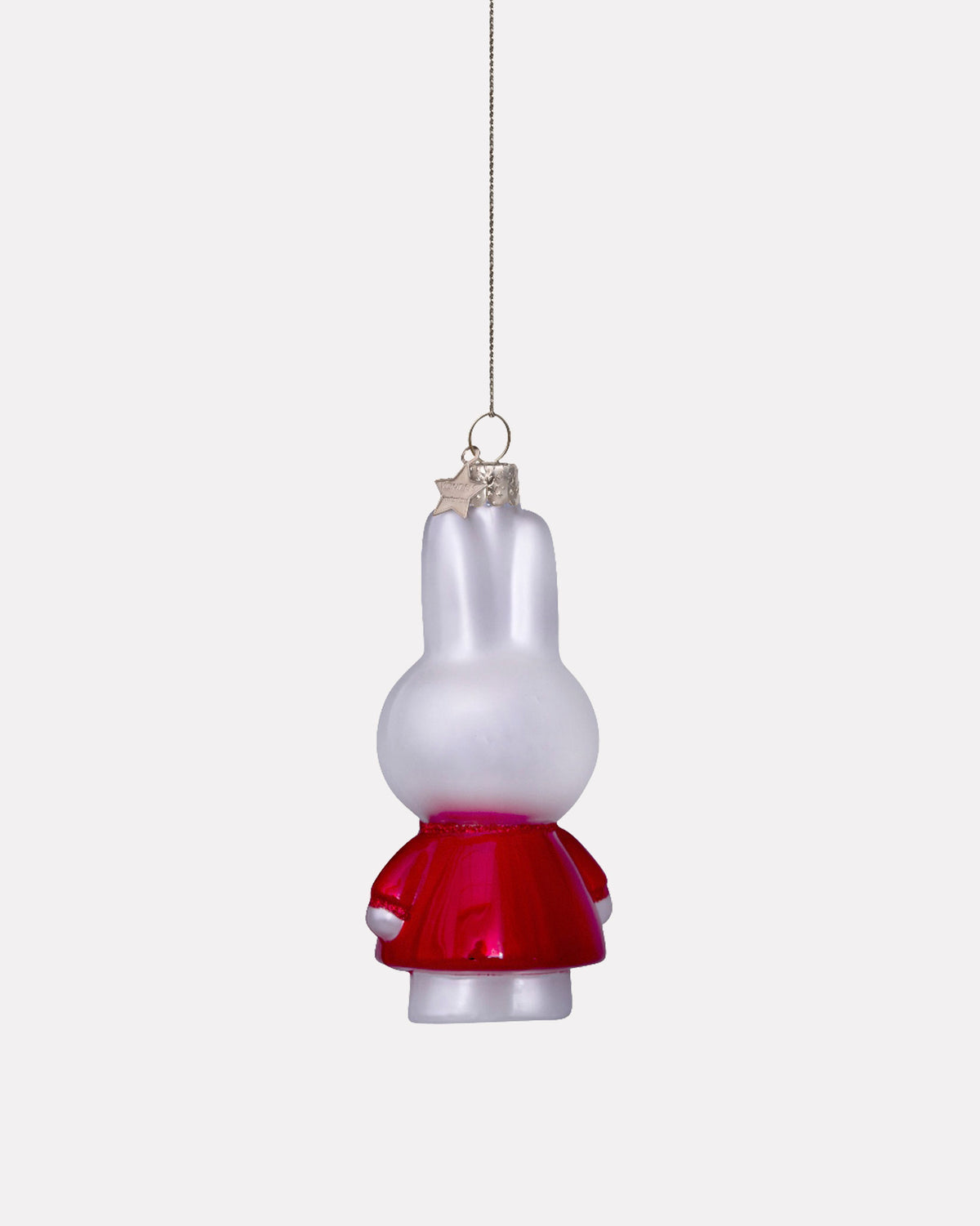 Miffy in Santa Dress Glass Tree Ornament