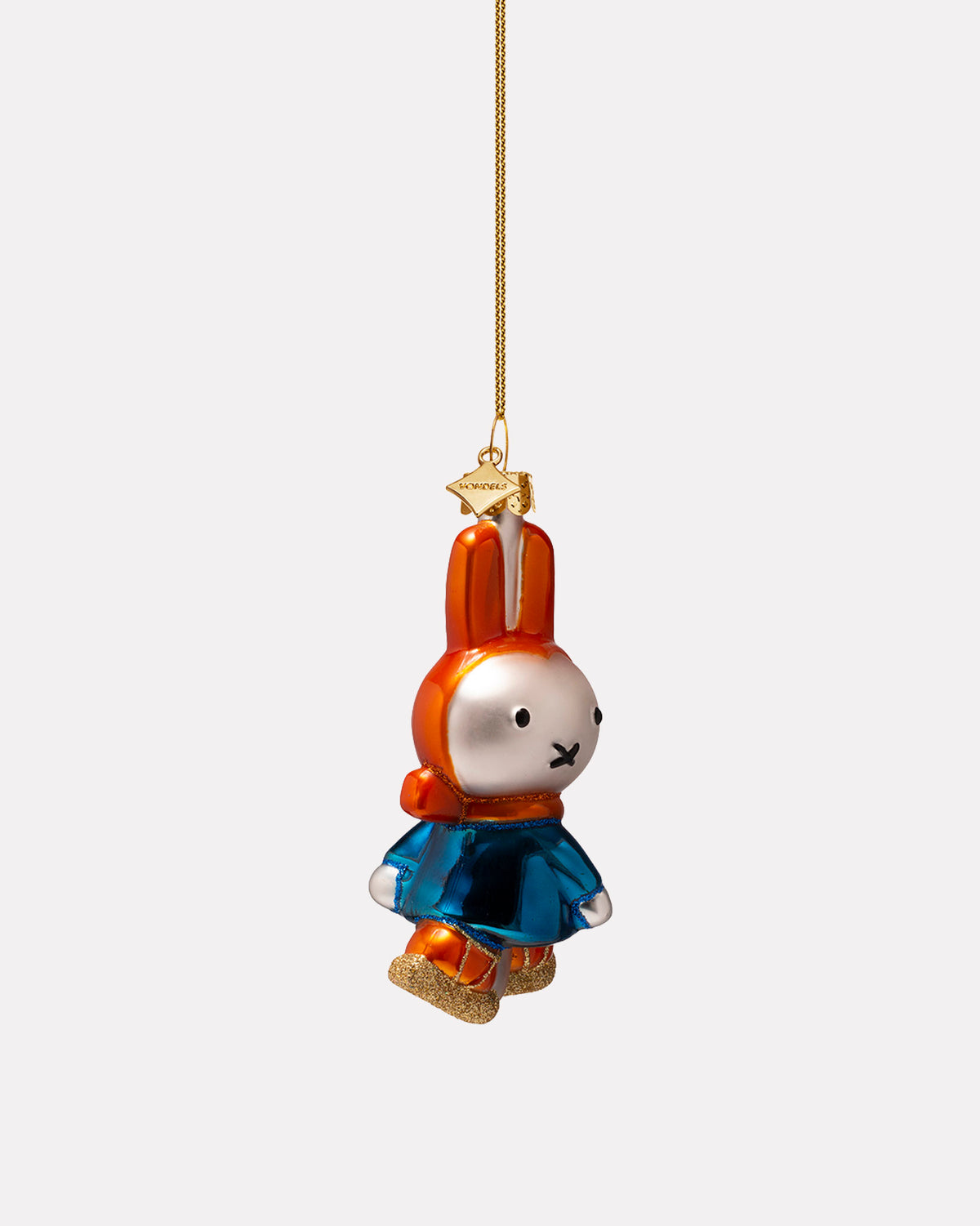 Miffy on Ice Skates Glass Tree Ornament
