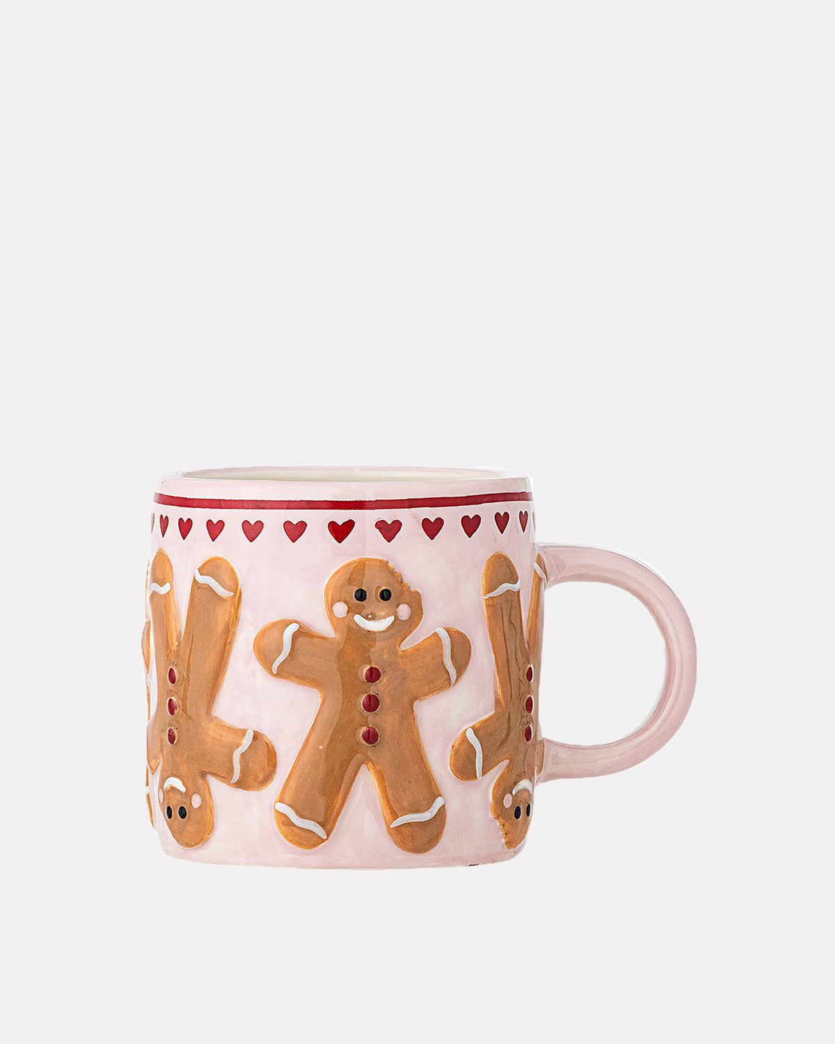 Pink Gingerbread Man Binna Stoneware Cup
