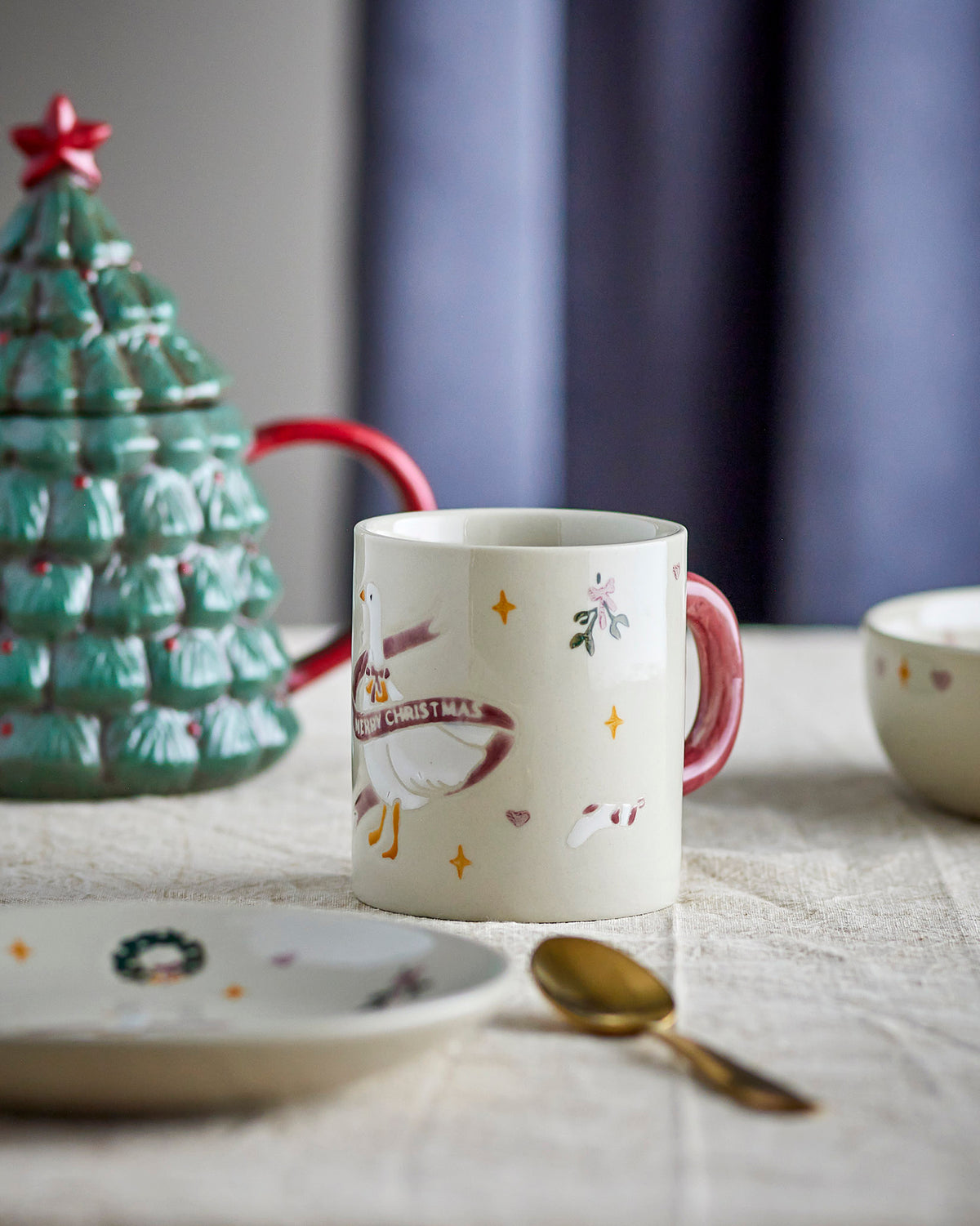 Christmas Goose Mary Stoneware Mug