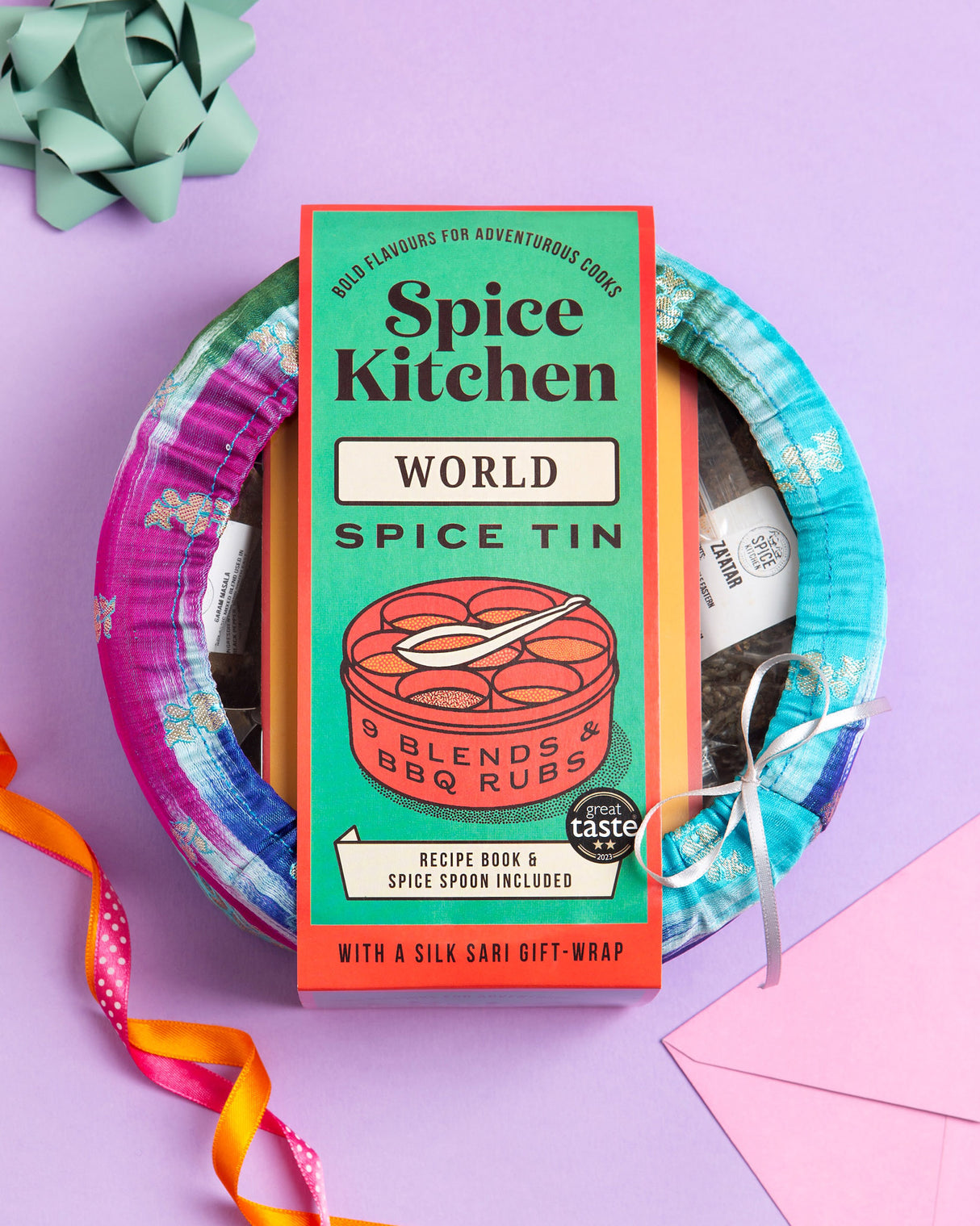 Spice Kitchen Sari Wrapped World Spice Tin