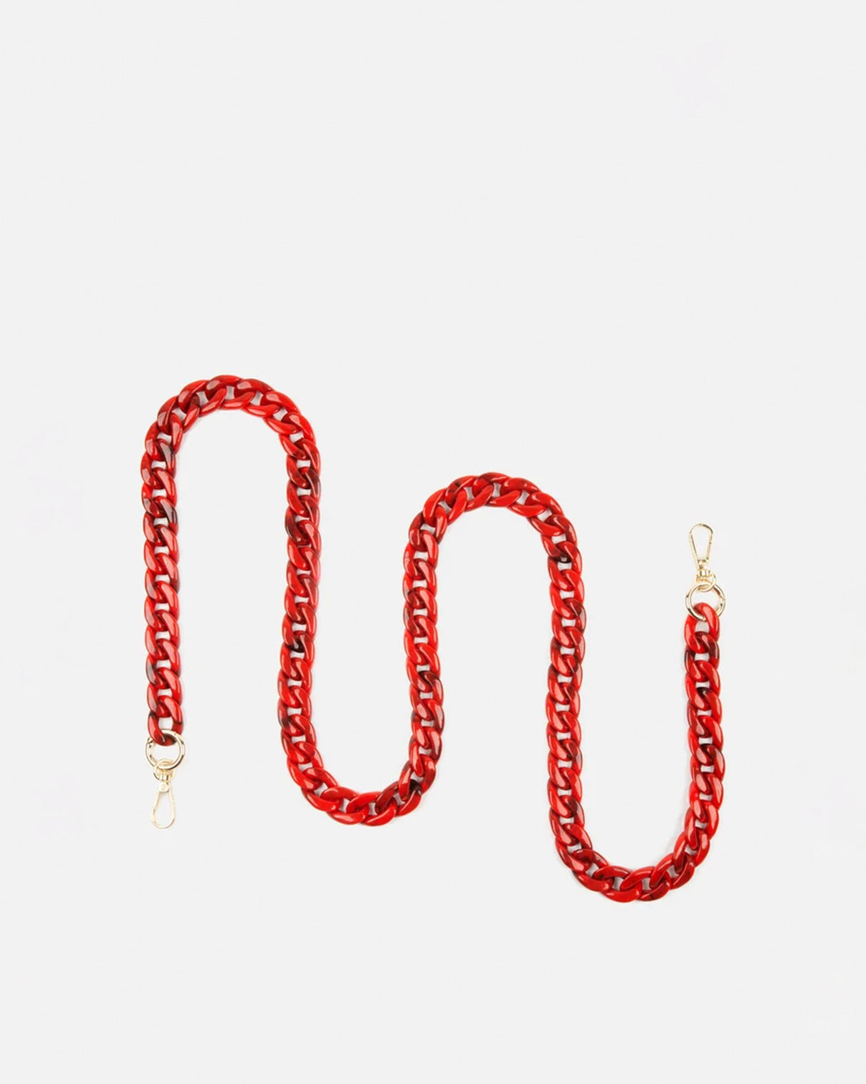 Red Ella Fine Marbled Phone Chain
