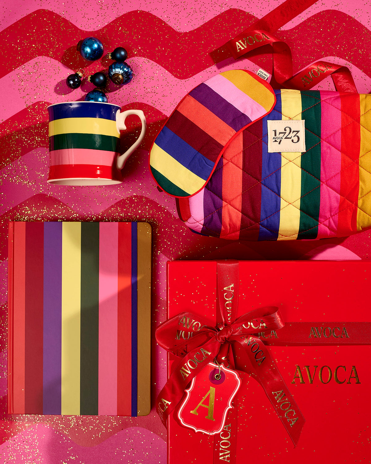 Stars Align Hamper in Multicolour Stripes