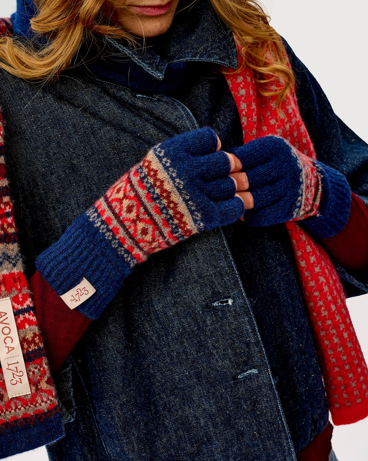 Regatta Fair Isle Lambswool Fingerless Gloves