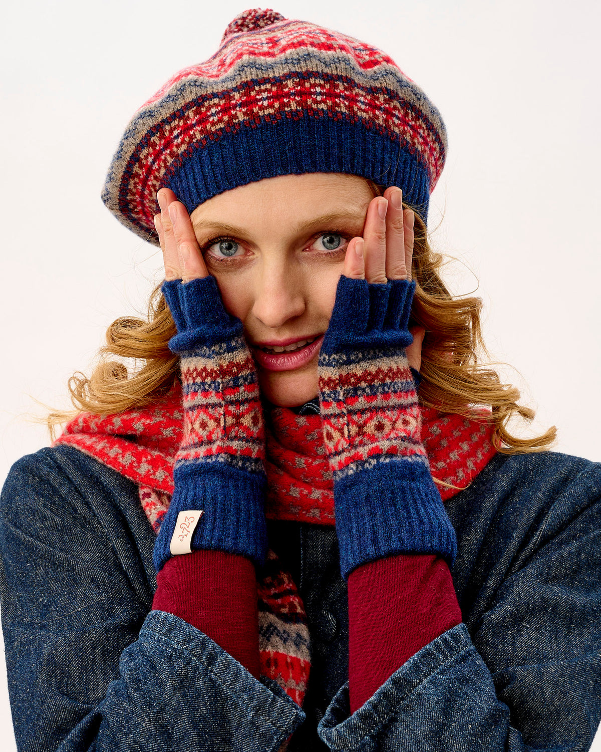 Regatta Fair Isle Lambswool Fingerless Gloves