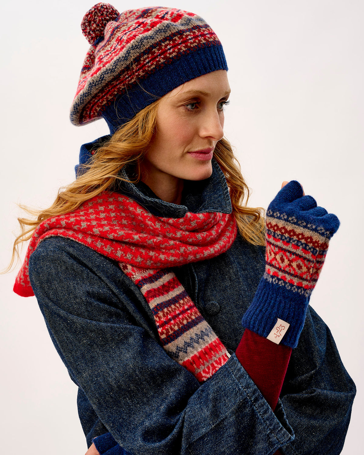 Regatta Fair Isle Lambswool Fingerless Gloves