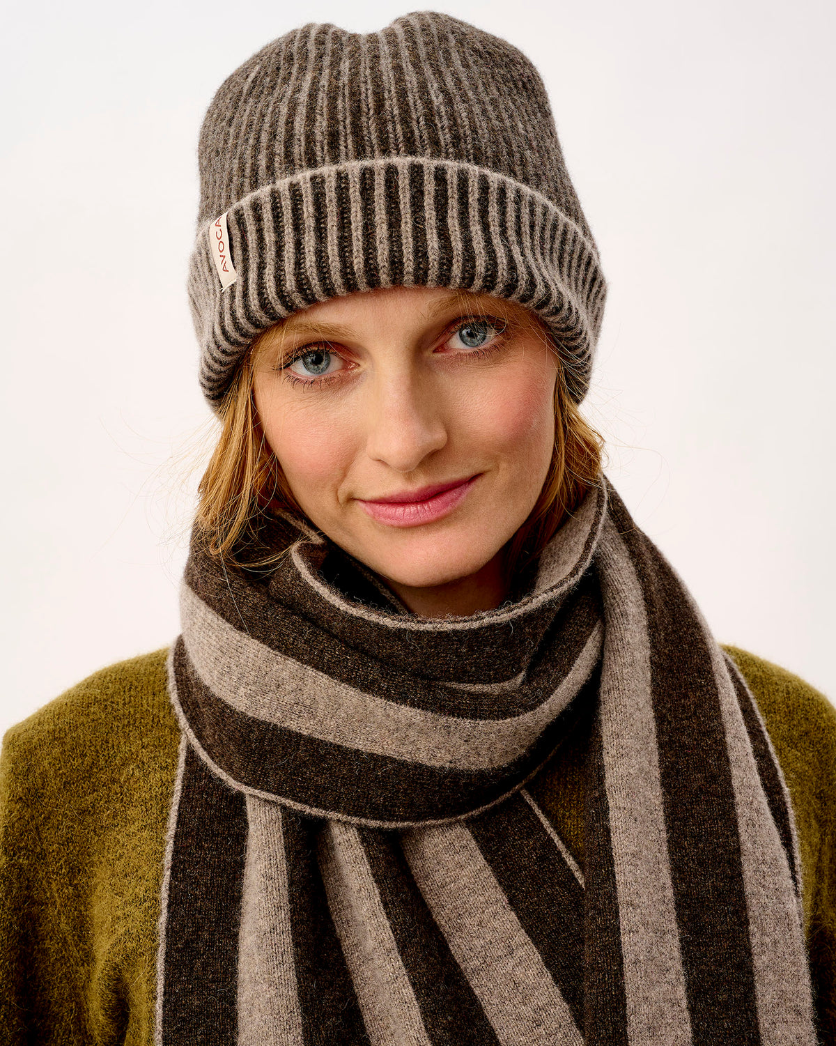 Cocoa & Vole Plaited Effect Lambswool Hat