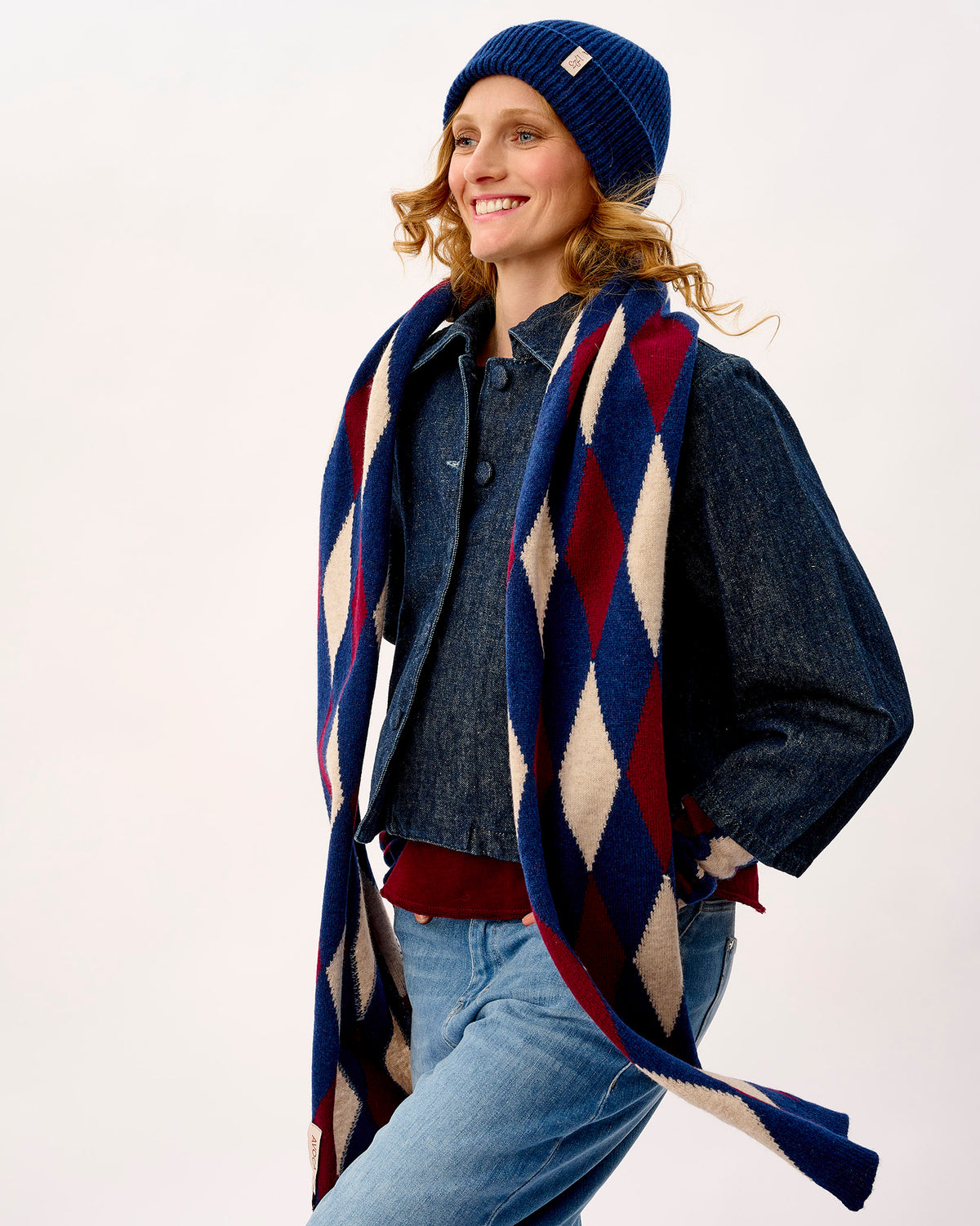 Regatta, Bordeaux & Linen Ayrshire Argyle Lambswool Scarf