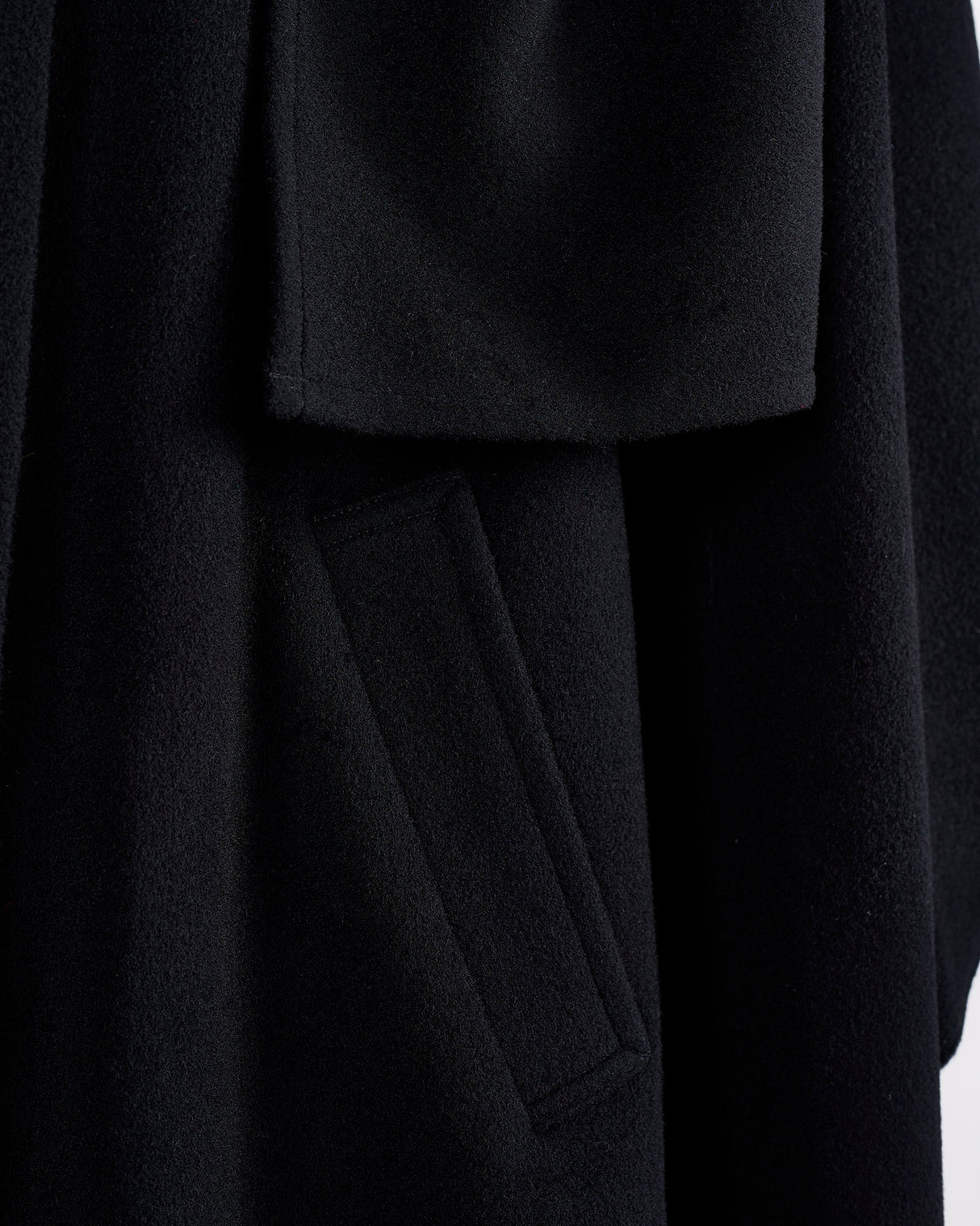 Black Cashmere Blend Berry Cape