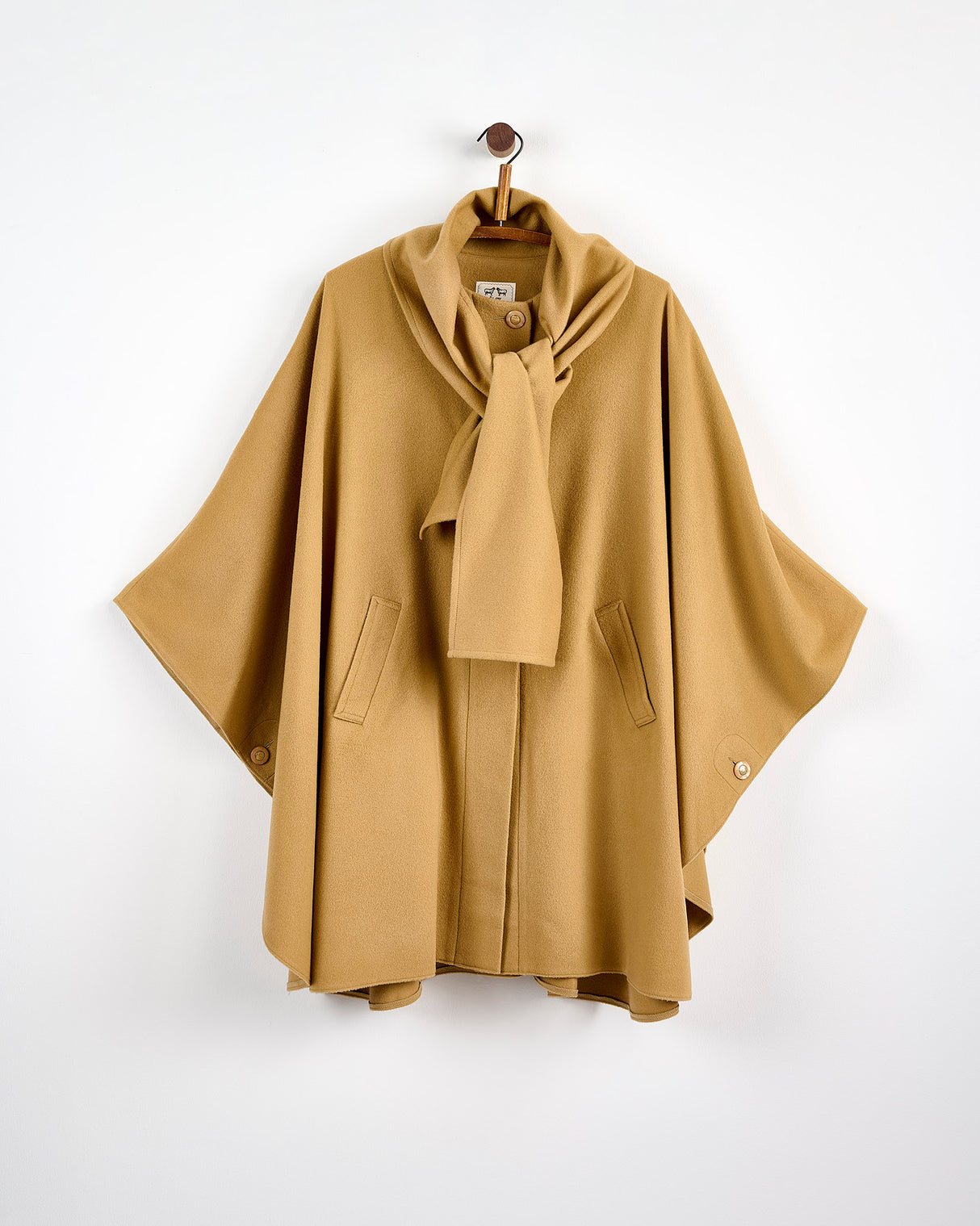 Camel Cashmere Blend Berry Cape