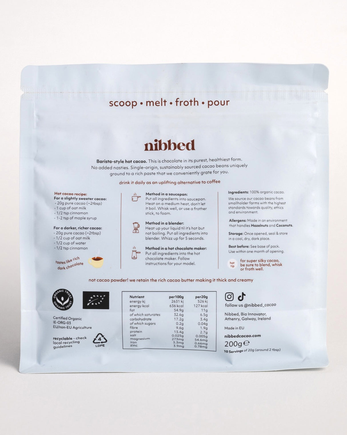 Nibbed Pure Grated Cacao