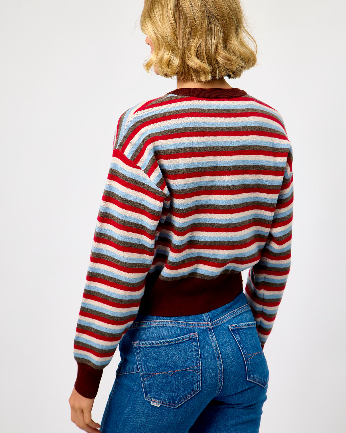 Rouge Shibuya Stripe Scarf & Cardigan Set
