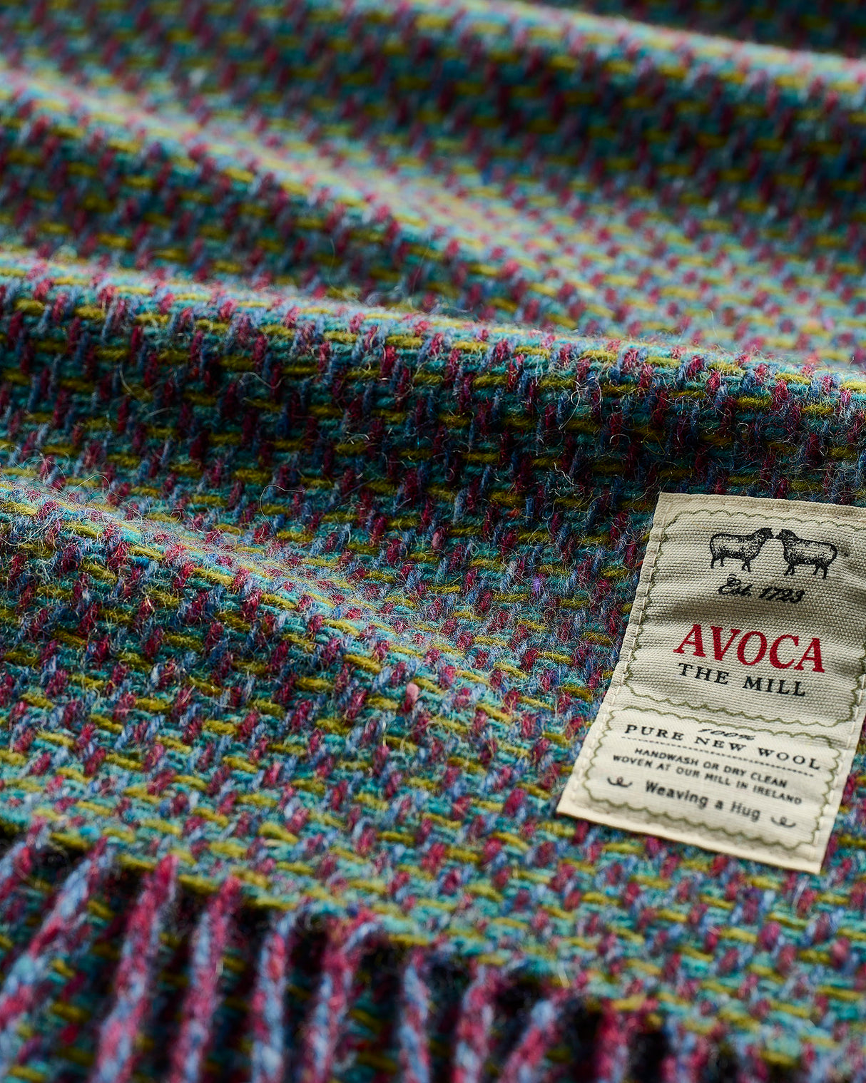 Teal Cobble Donegal Throw