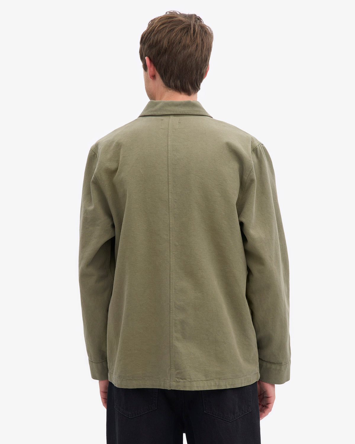 Dusty Olive Cotton Workwear Jacket