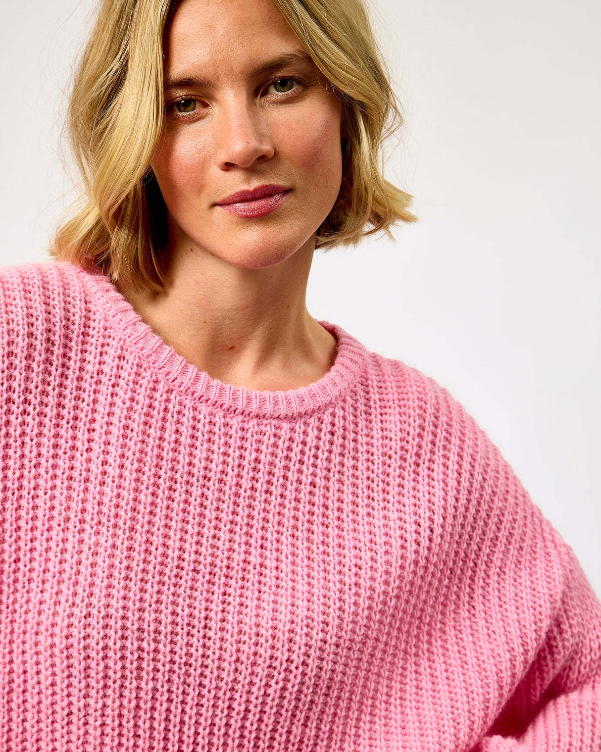 Bon Bon Pink Marl Cyro Knitted Jumper