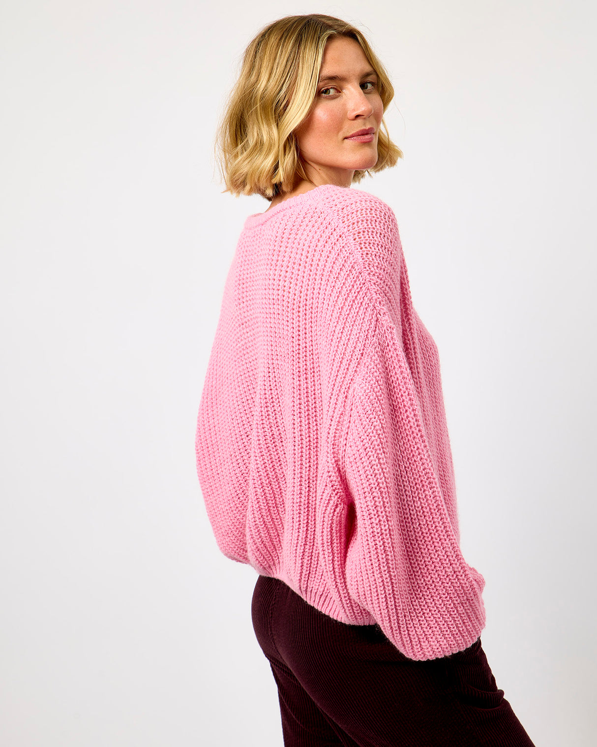 Bon Bon Pink Marl Cyro Knitted Jumper