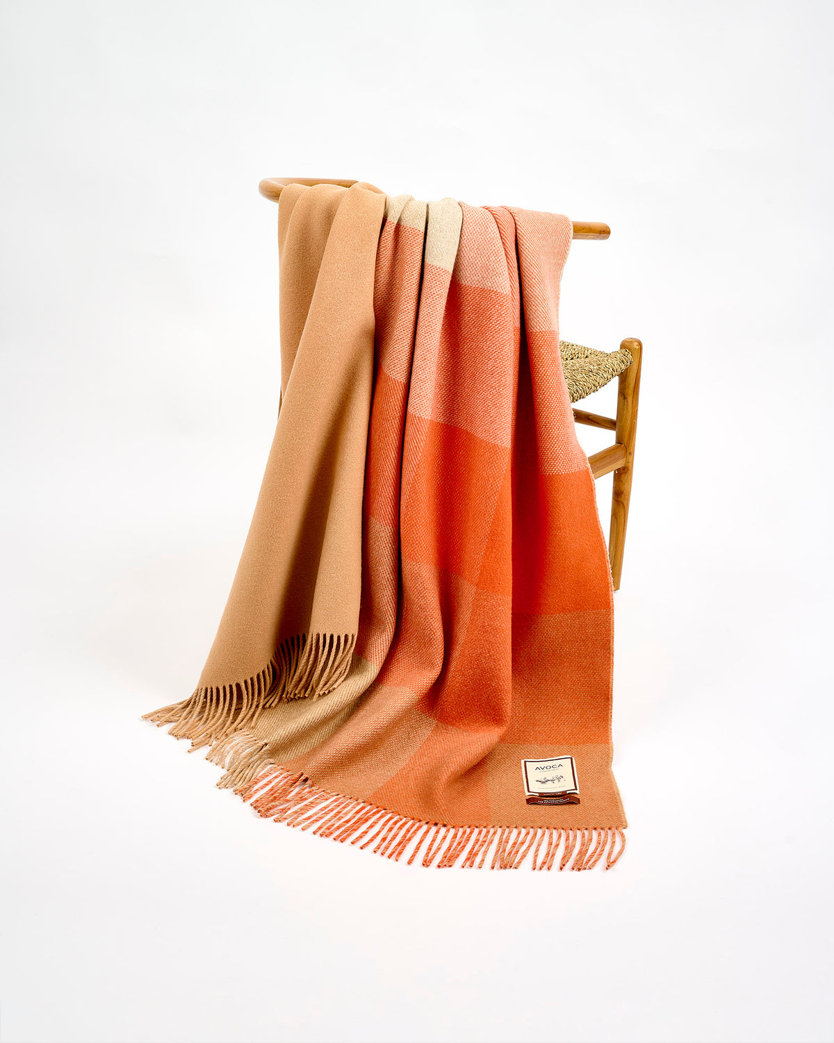Sandstone Gradient Double Sided Merino & Cashmere Throw