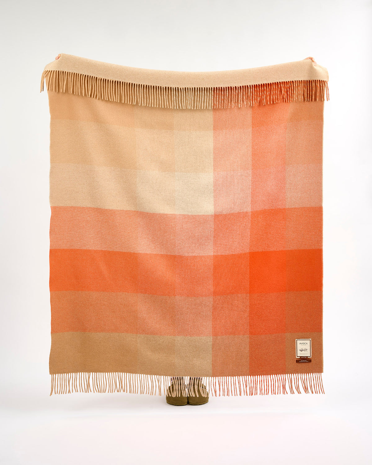Sandstone Gradient Double Sided Cashmere & Merino Throw
