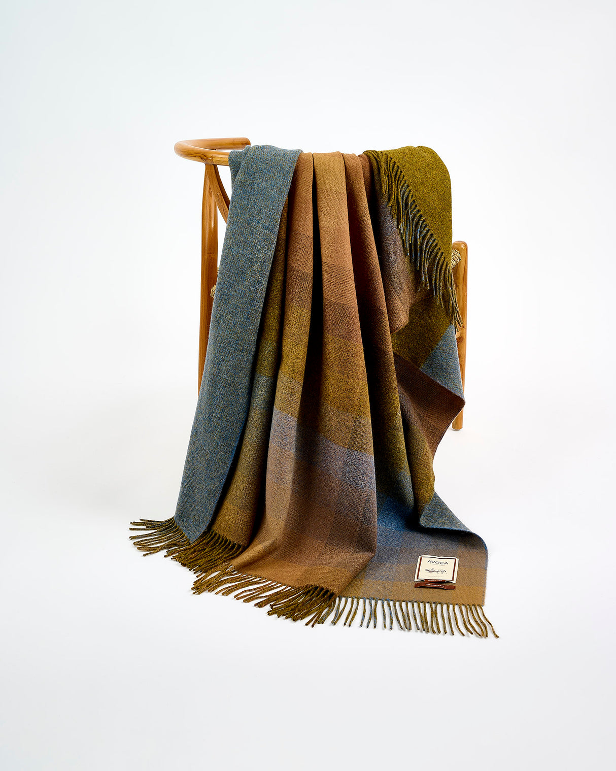 Antique Spectrum Double Sided Lambswool Throw