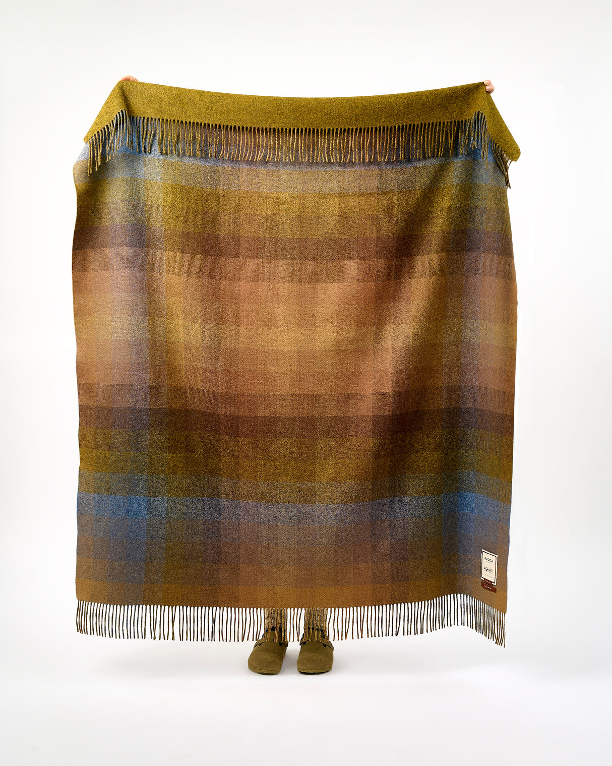 Antique Spectrum Double Sided Lambswool Throw