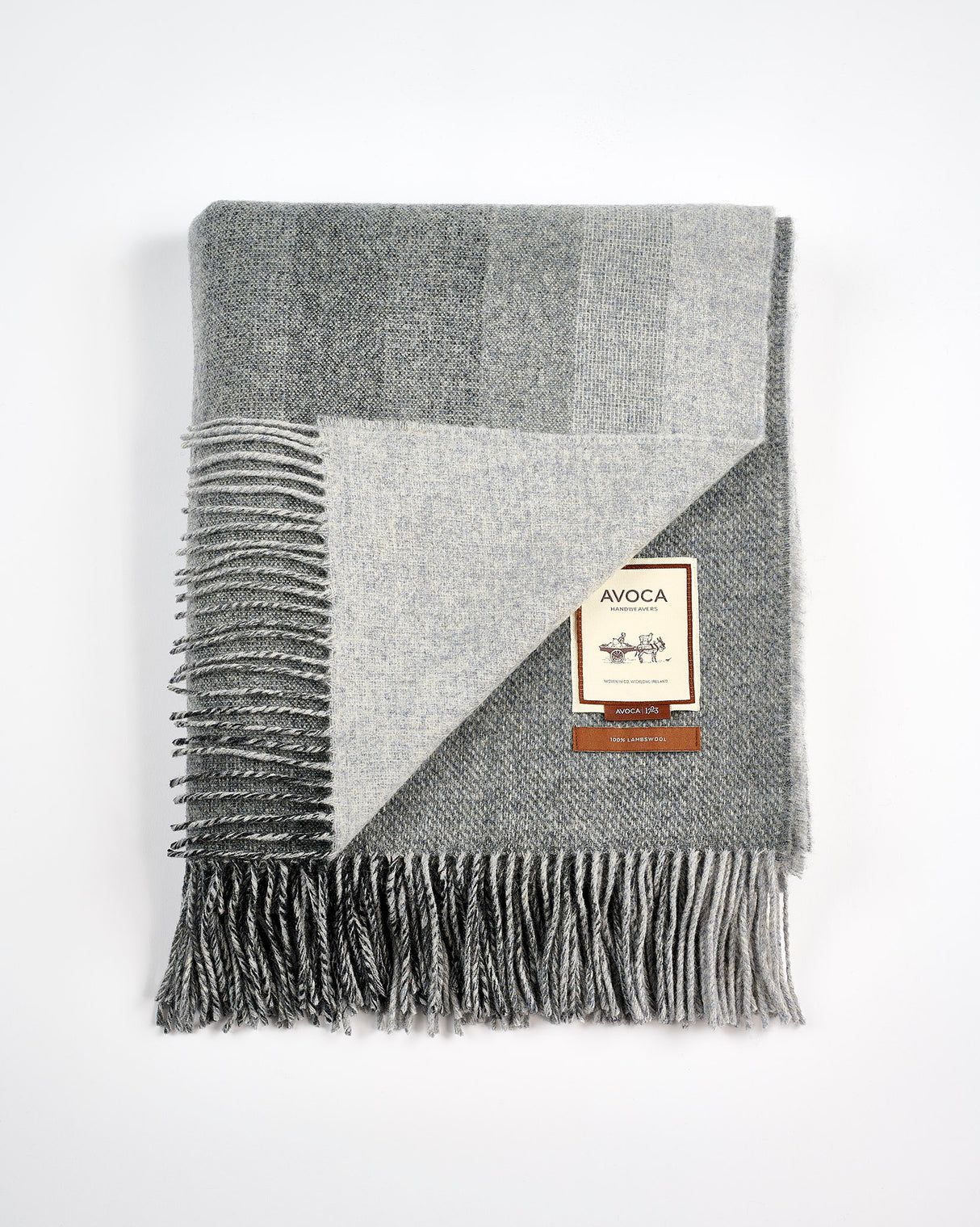 Charcoal Spectrum Double Sided Lambswool Throw