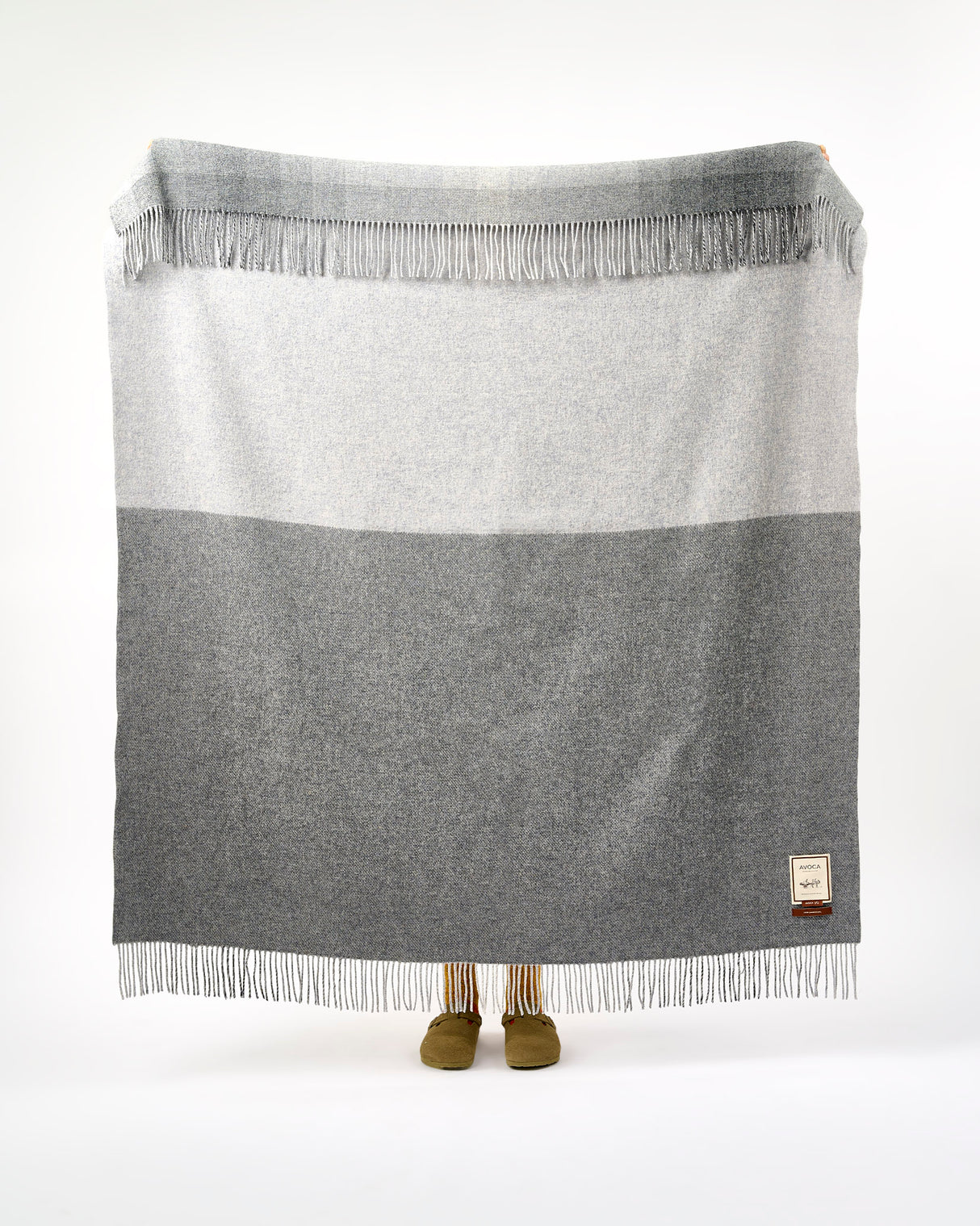 Charcoal Spectrum Double Sided Lambswool Throw