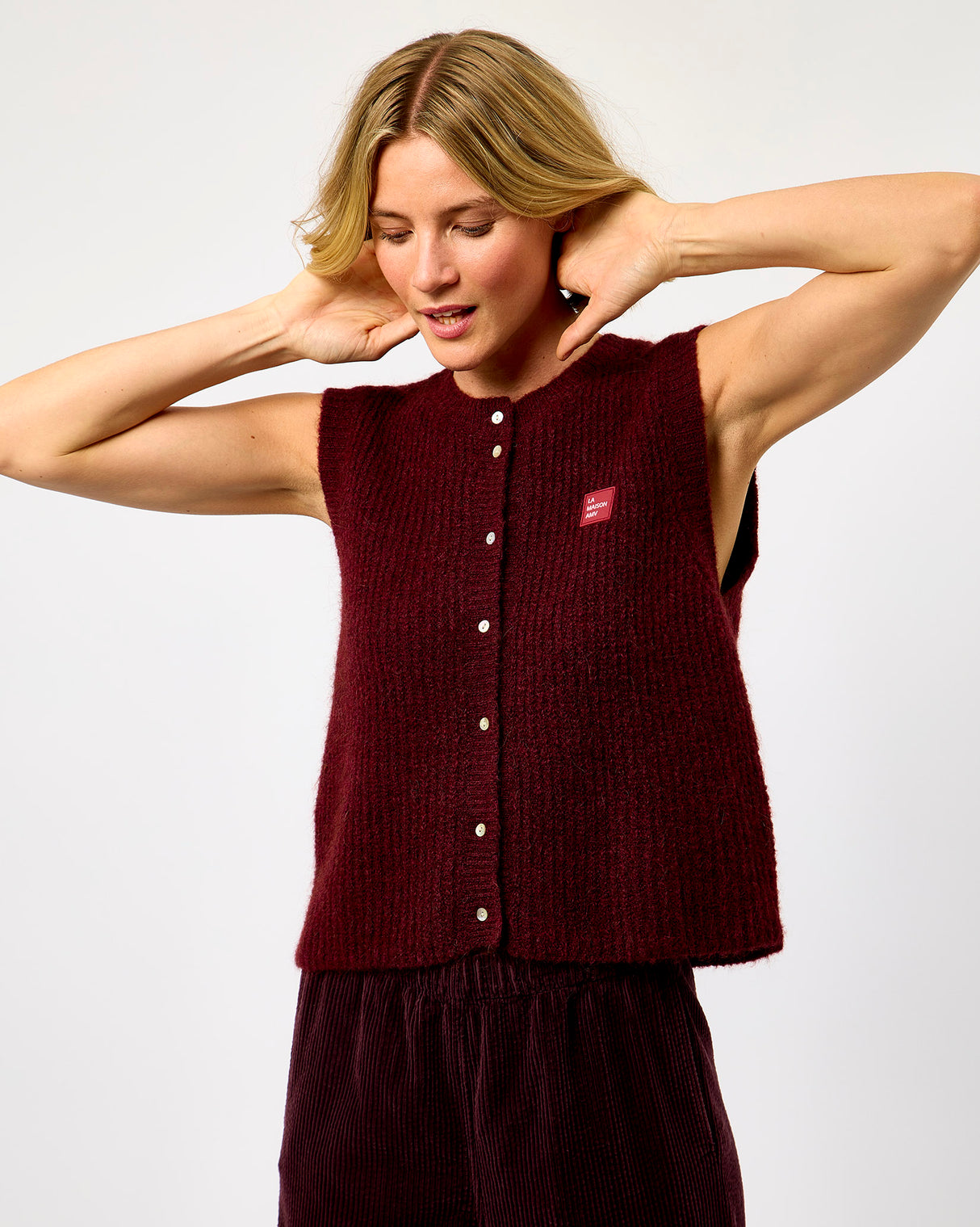 Acerola Marl East Knitted Vest