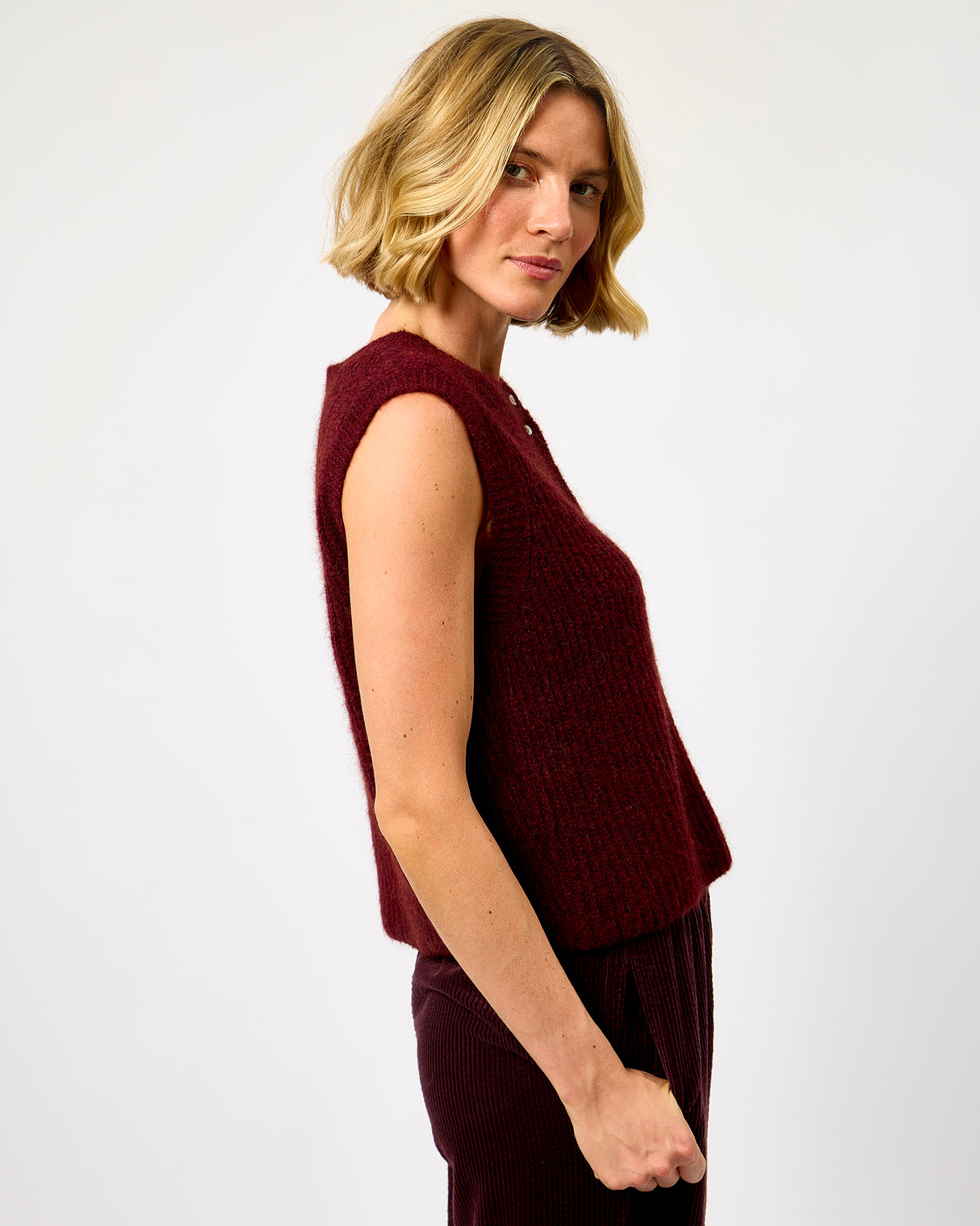 Acerola Marl East Knitted Vest