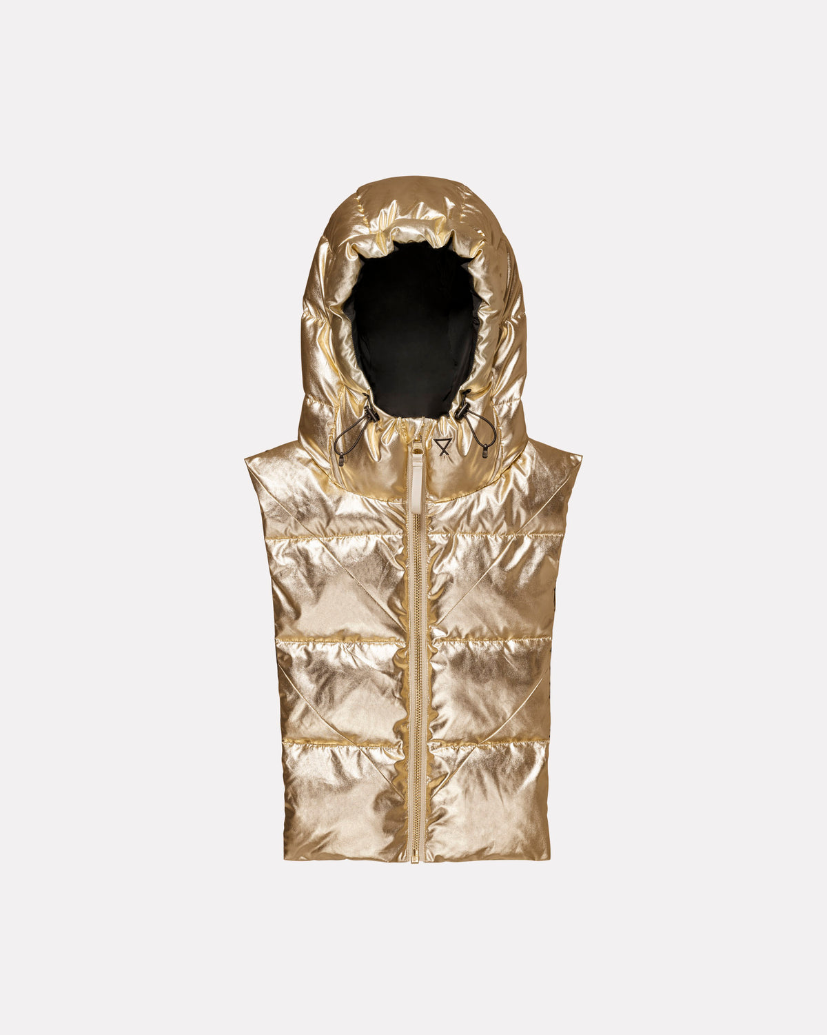 Gold & Black Reversible Pull on Hood