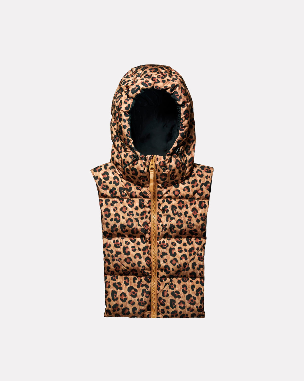 Leopard & Black Reversible Pull On Hood