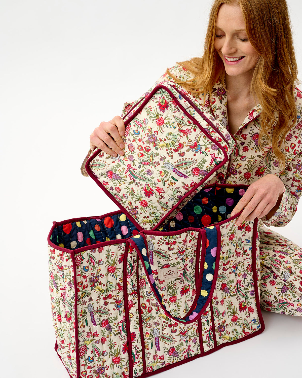 Ivory Forest Friends Cotton Travel Bag
